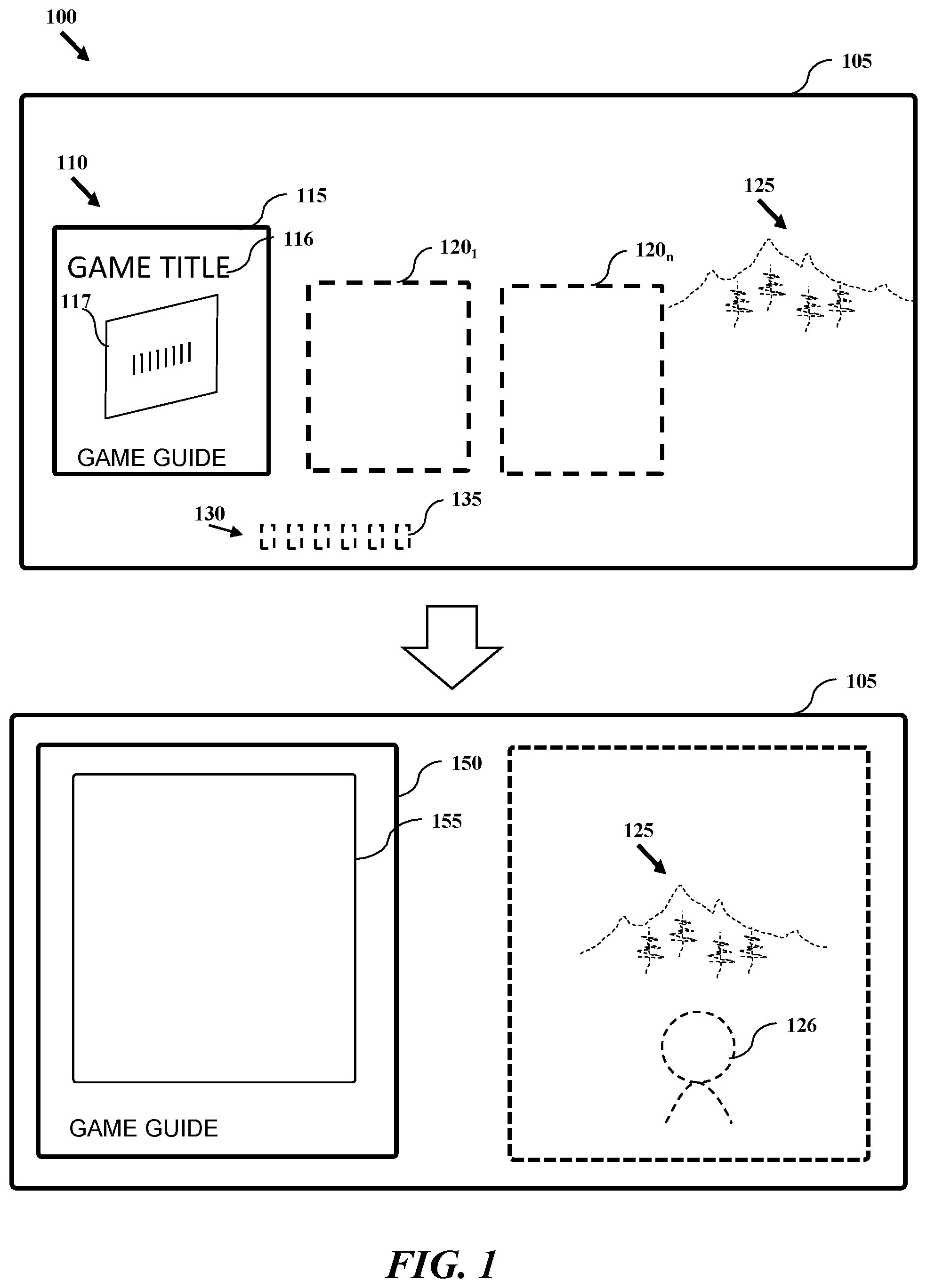 Patent US12318690 Figure 1 – Systems and methods for game assistance and presenting game guides