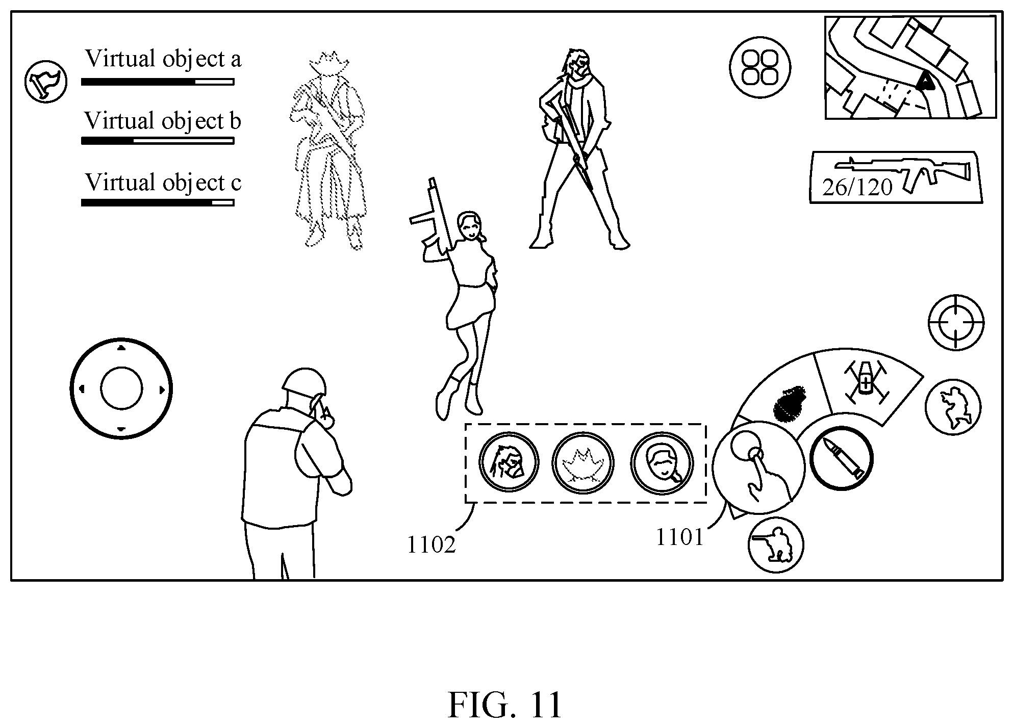 Patent US12318692 Figure 11 – Virtual object control method and apparatus, terminal, and storage medium