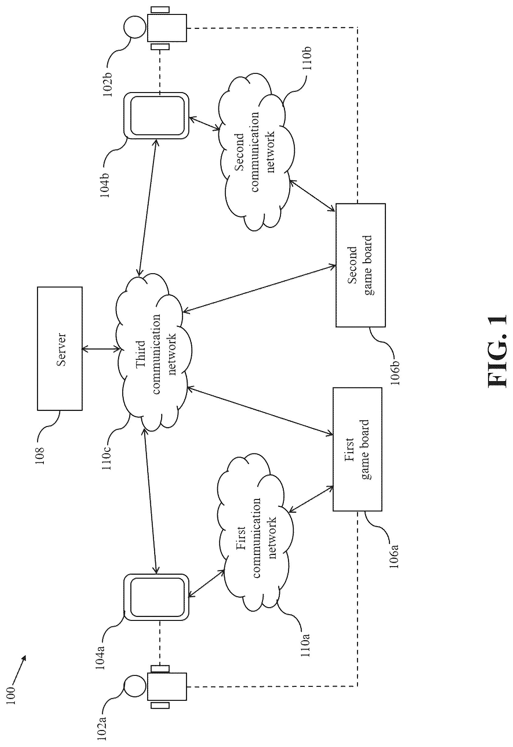 Patent US12318701 — Smart electronic game board — Figure 1