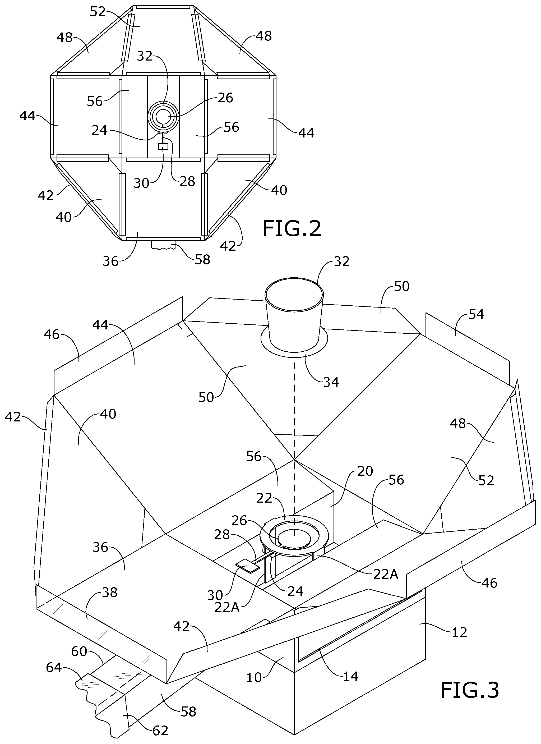 Patent US12318702 Figure 2 – Target game system with ball return device