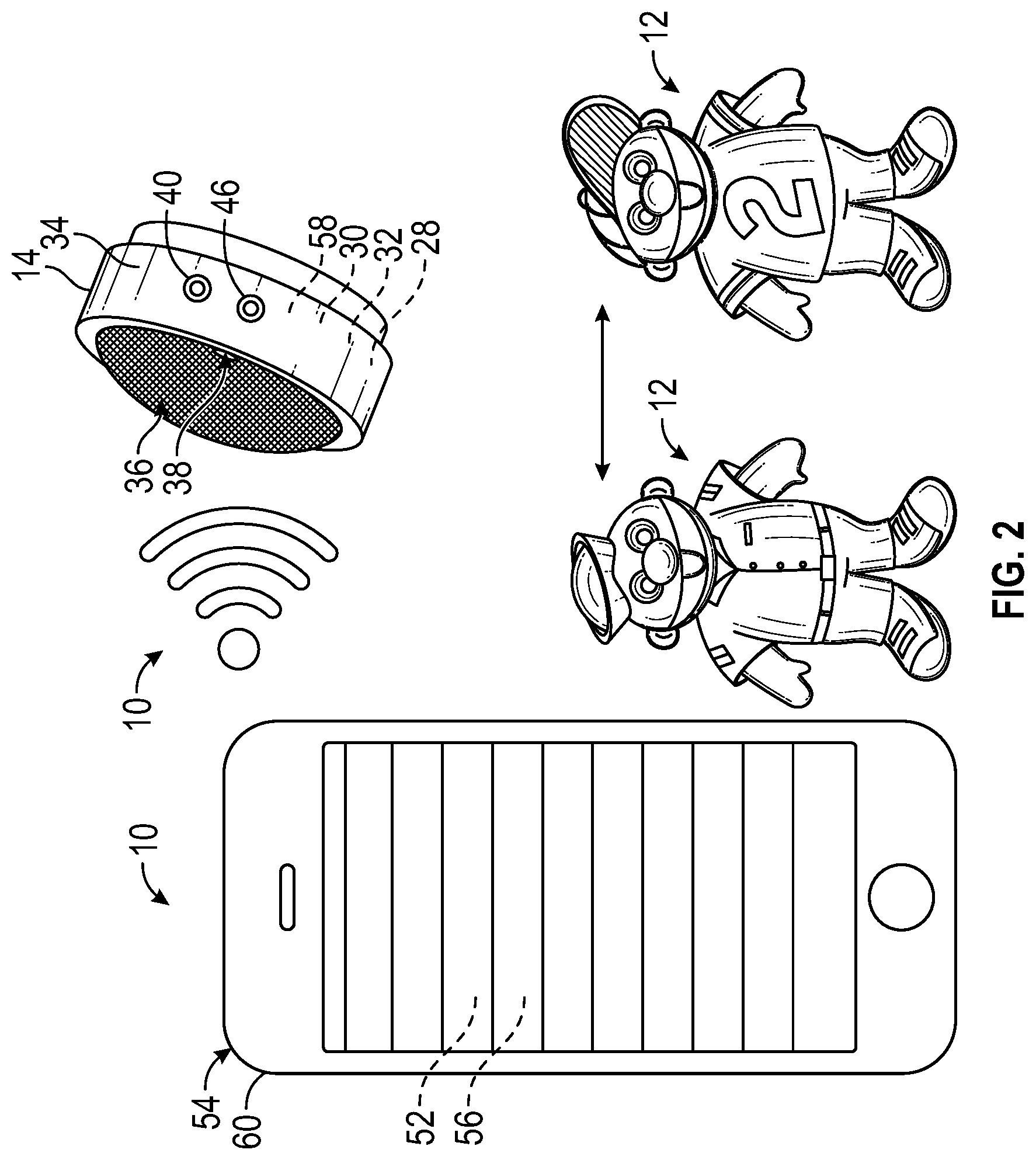 Patent US12318703 Figure 2 – Interactive doll assembly