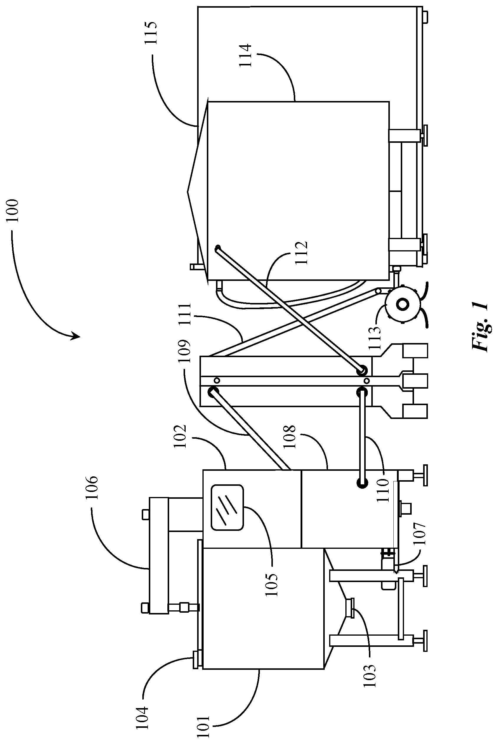 Patent US12318707 Figure 1 – Process supported by equipment group for extracting compounds from botanicals