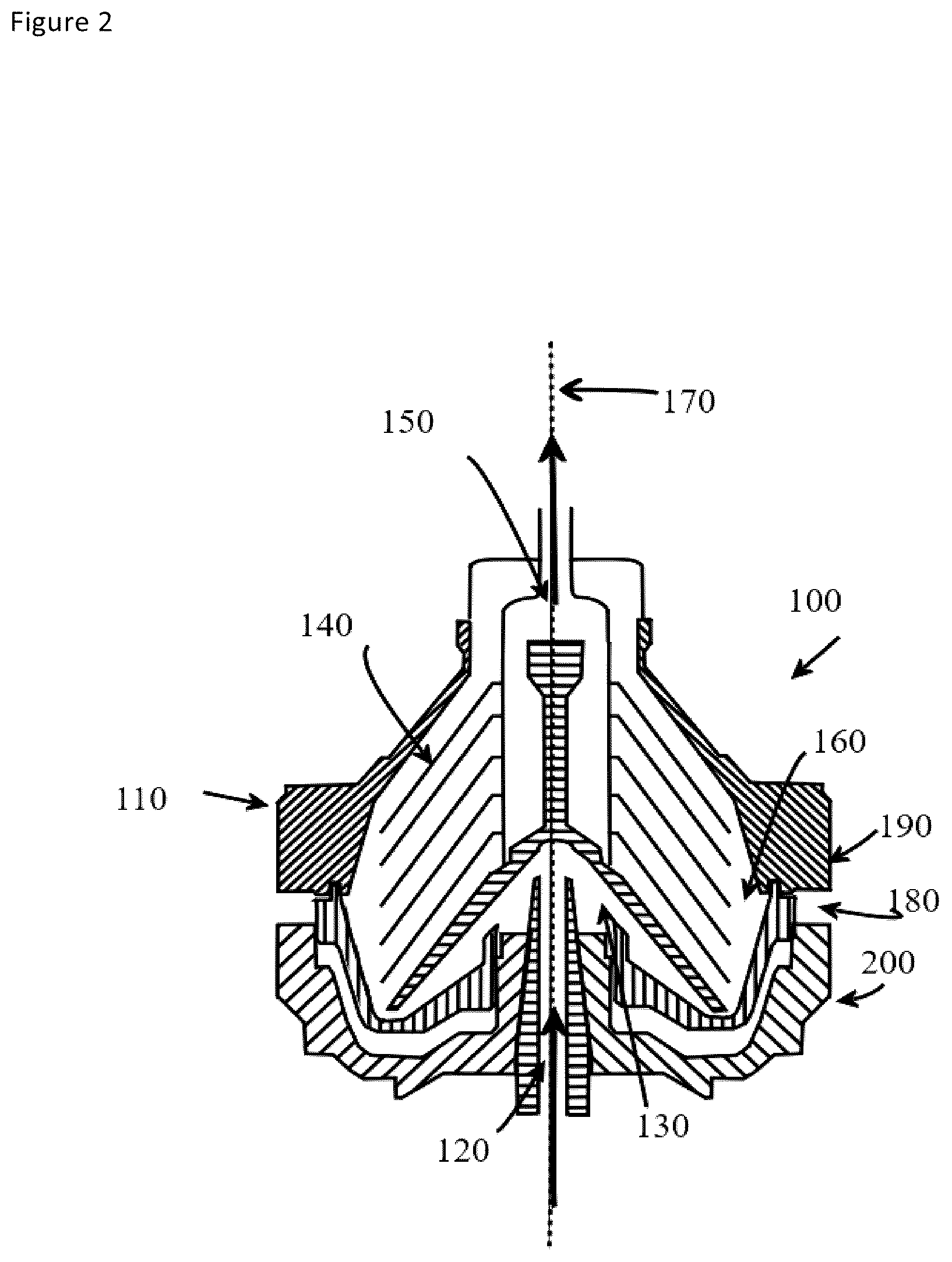 Patent US12318709 Figure 2 – Process for the continuous production of sub-micron two-dimensional materials such as graphene