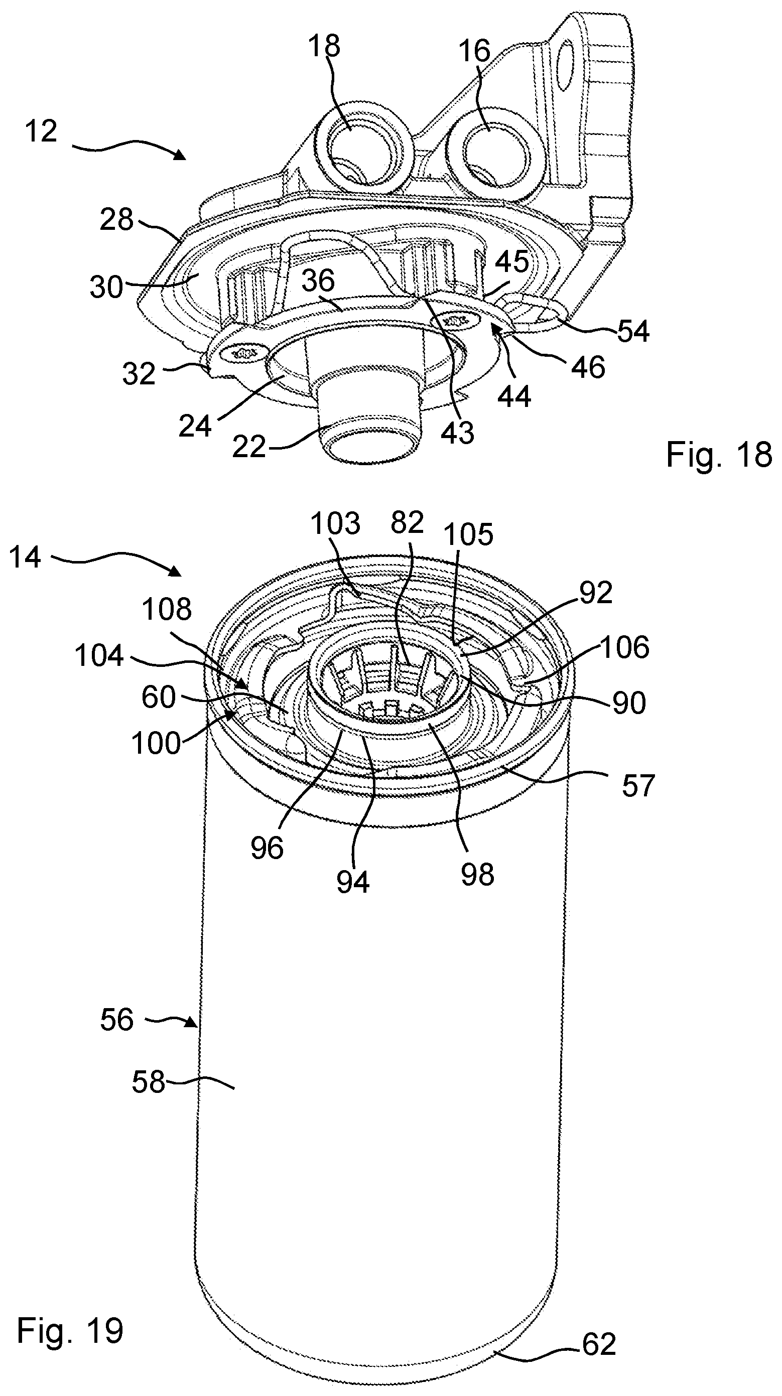 Patent US12318711 Figure 12 – Treatment device for treating fluids, in particular liquid fluids, and treatment unit and connection head for a treatment device