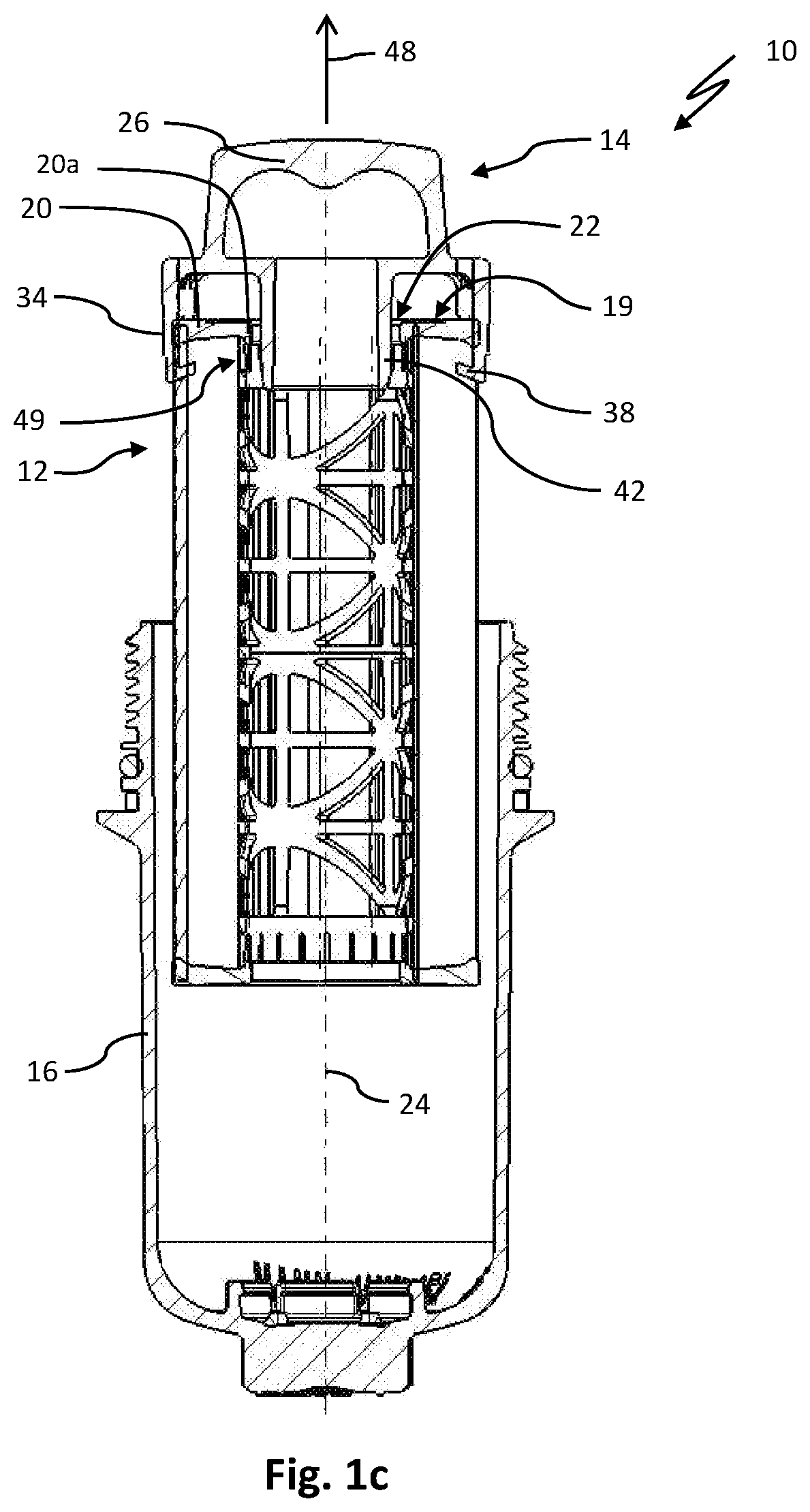 Patent US12318714 Figure 3 – Removal system including removal aid and separating element