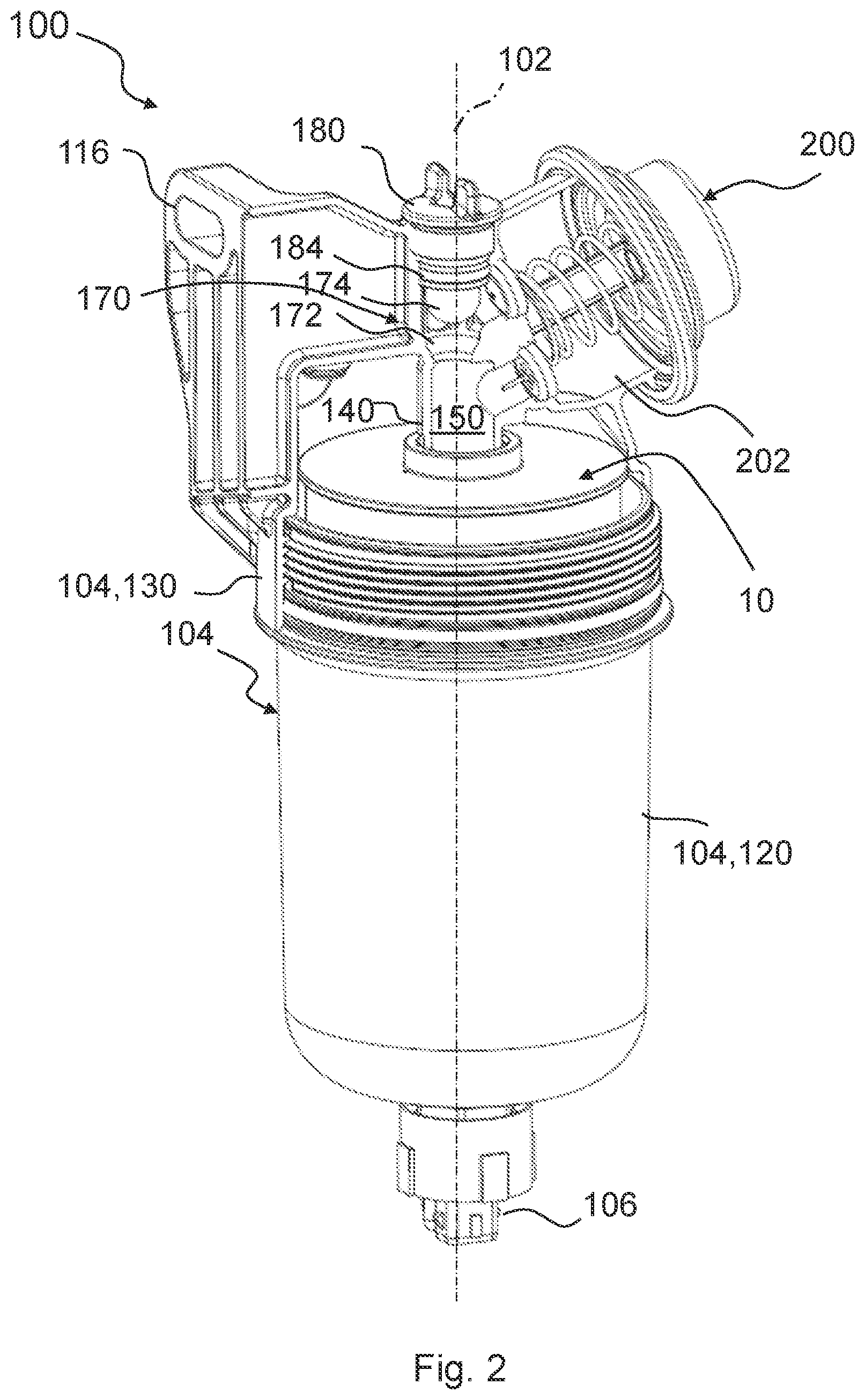 Patent US12318716 Figure 2 – Filter system comprising a pump and filter head module for a filter system