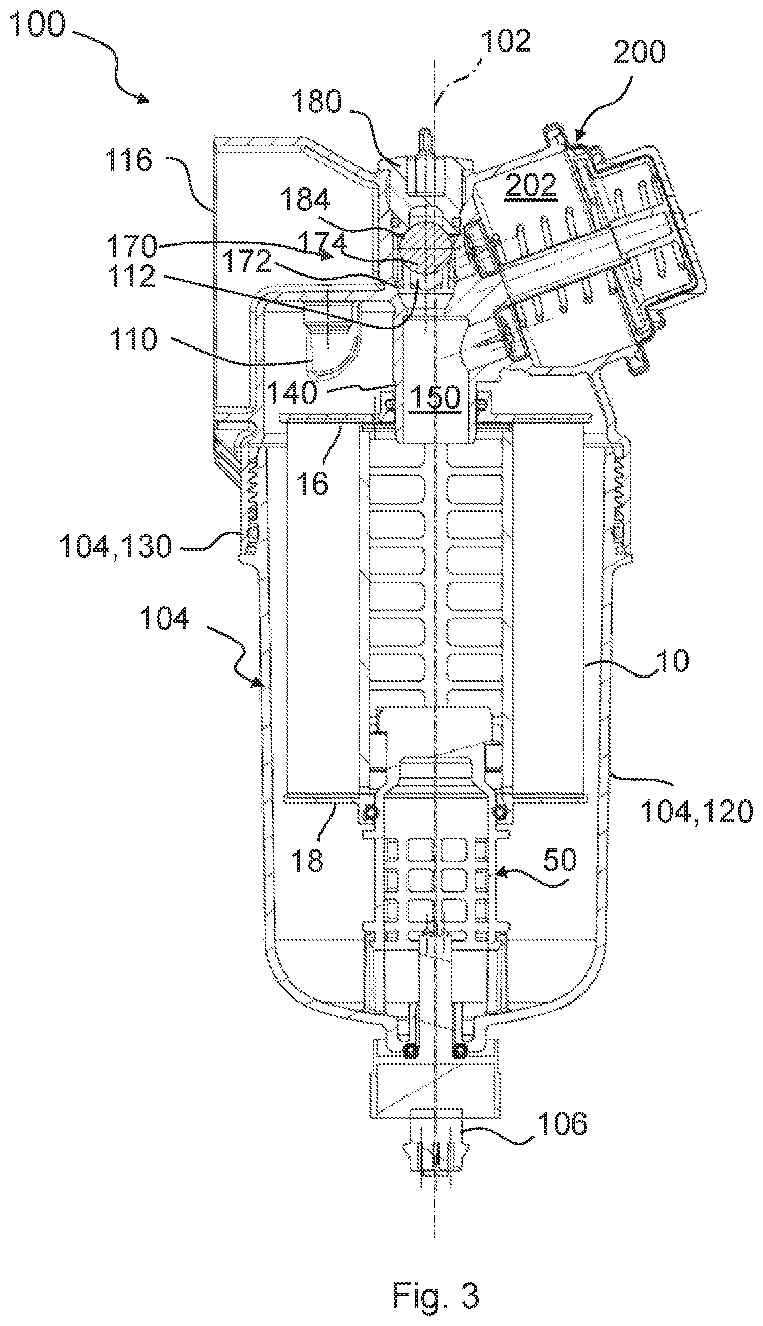 Patent US12318716 Figure 3 – Filter system comprising a pump and filter head module for a filter system
