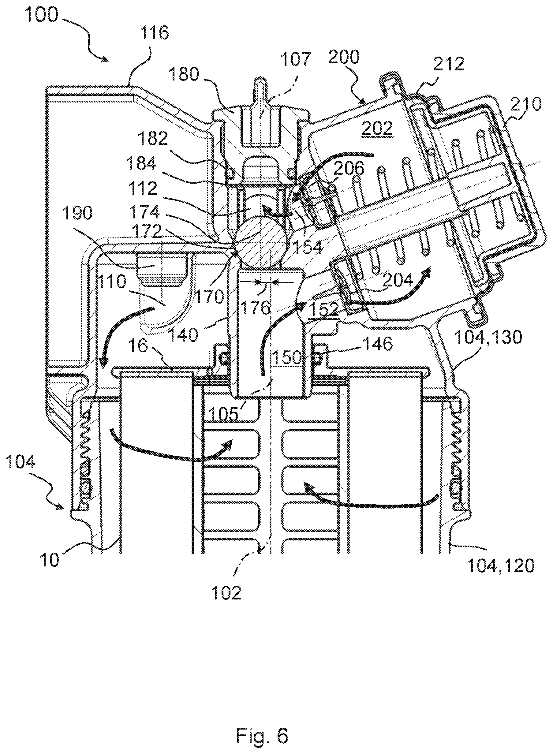 Patent US12318716 Figure 6 – Filter system comprising a pump and filter head module for a filter system