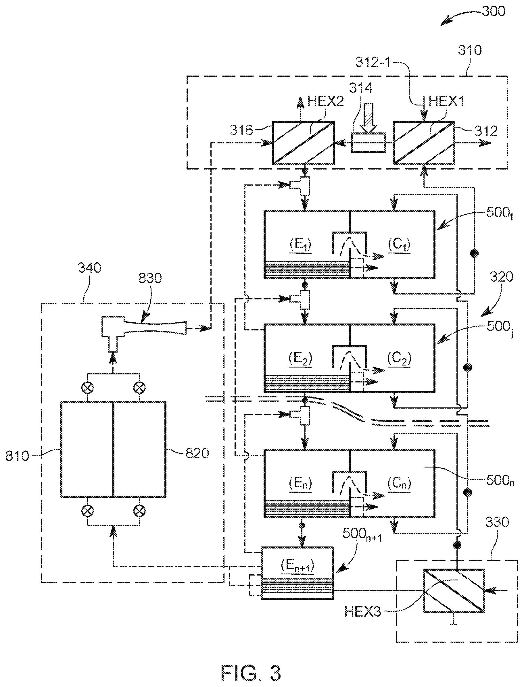 Patent US12318717 Figure 3 – Tubeless, multi-effect distillation system and method