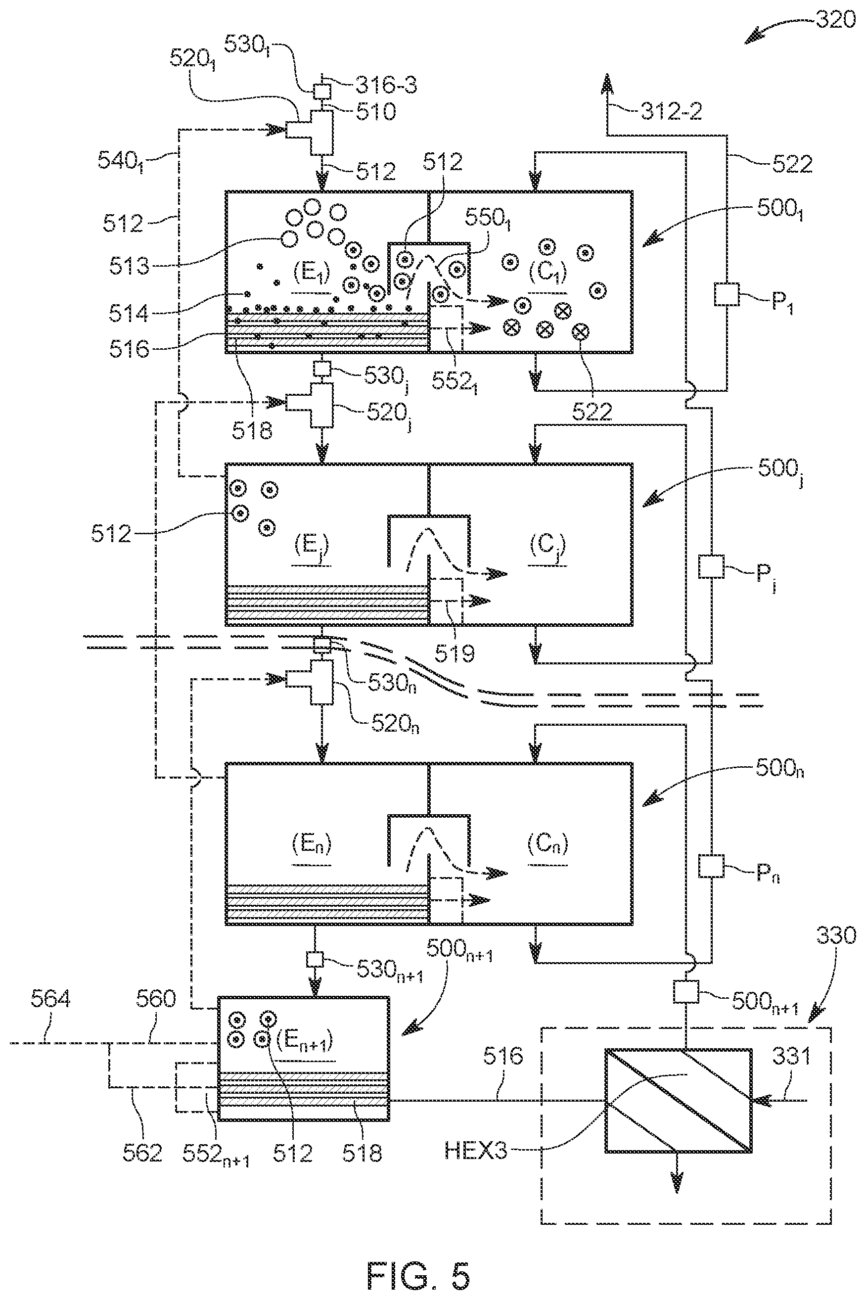 Patent US12318717 Figure 5 – Tubeless, multi-effect distillation system and method