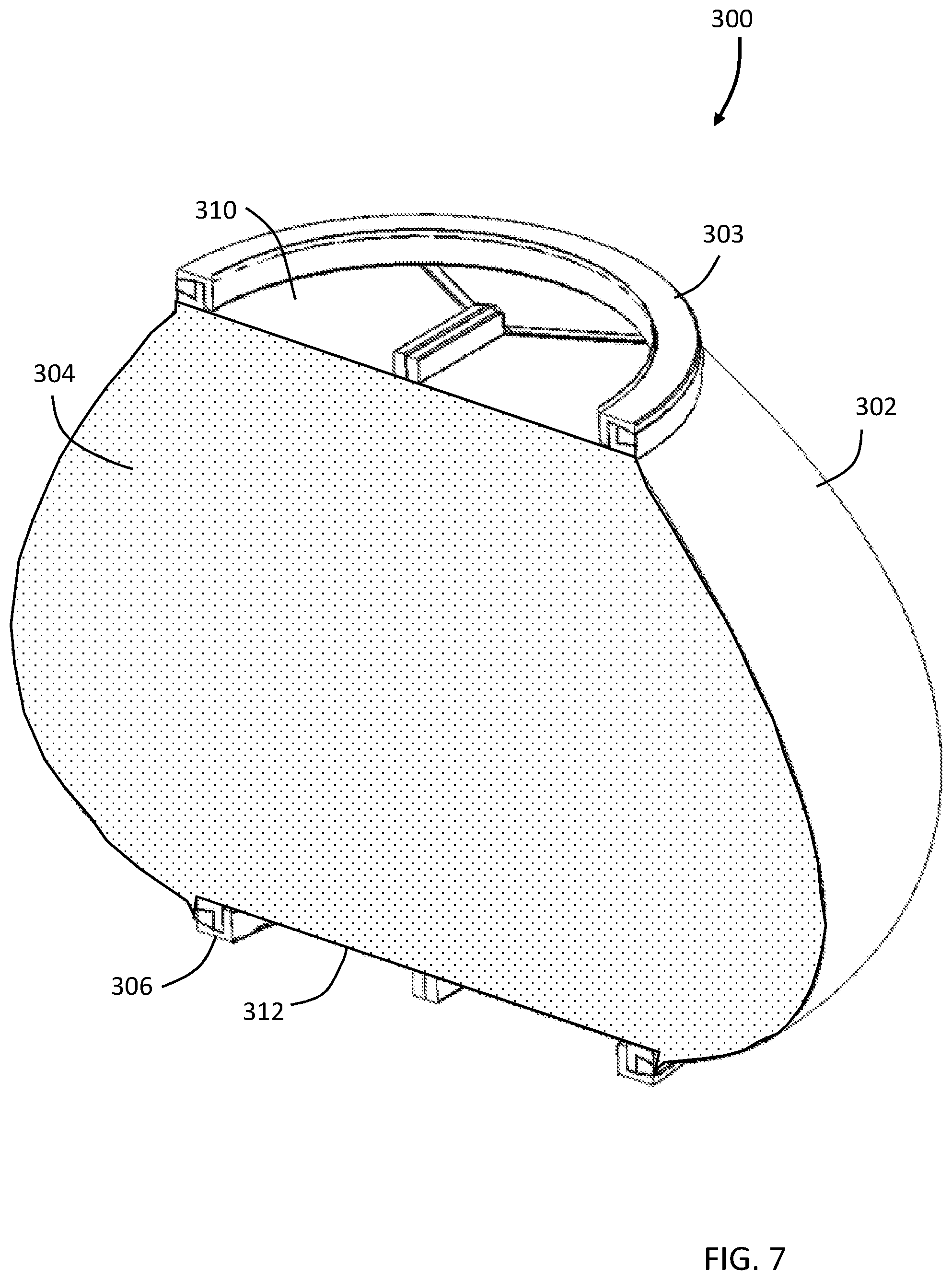 Patent US12318719 Figure 7 – Fluid purification device