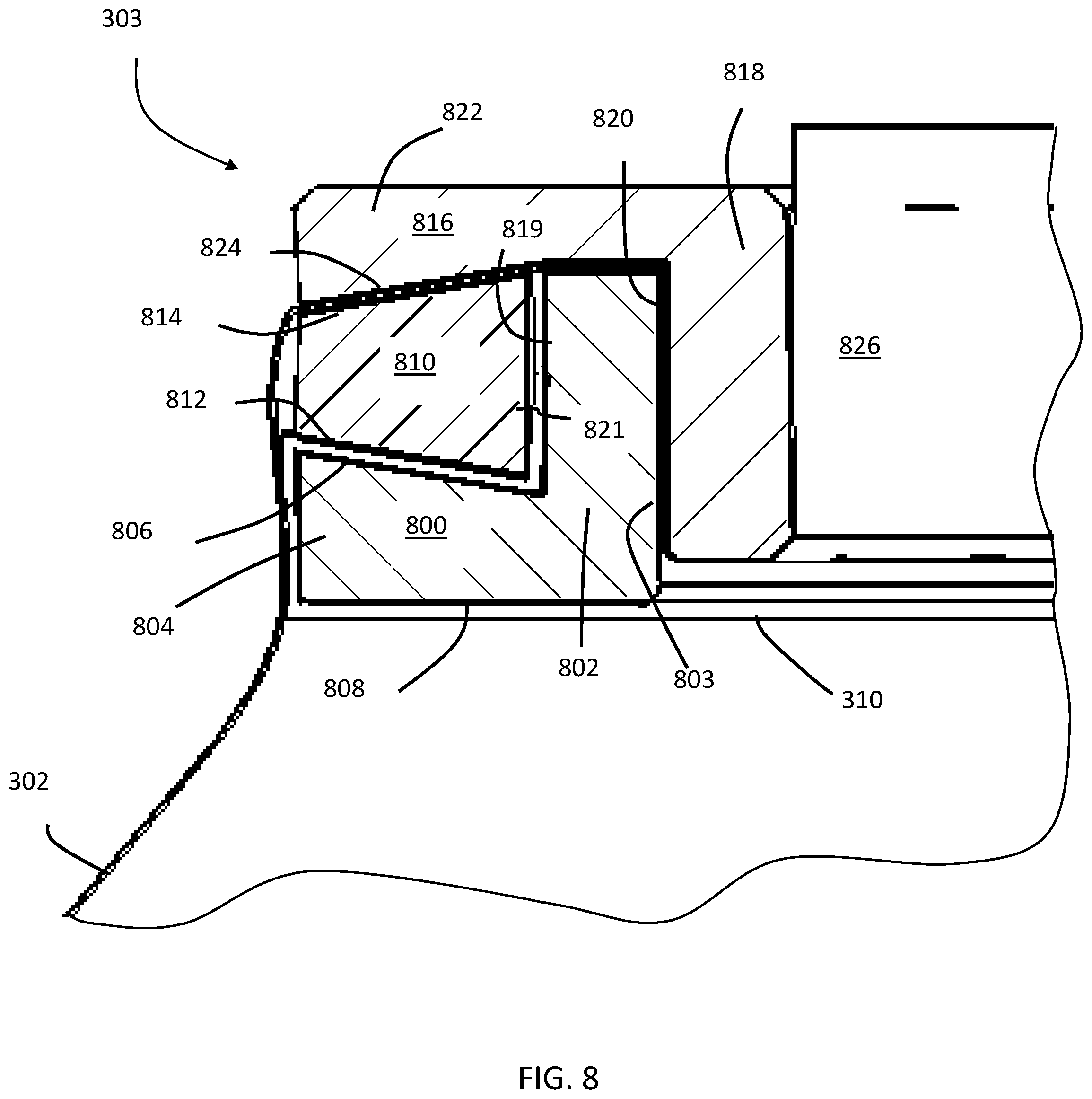 Patent US12318719 Figure 8 – Fluid purification device