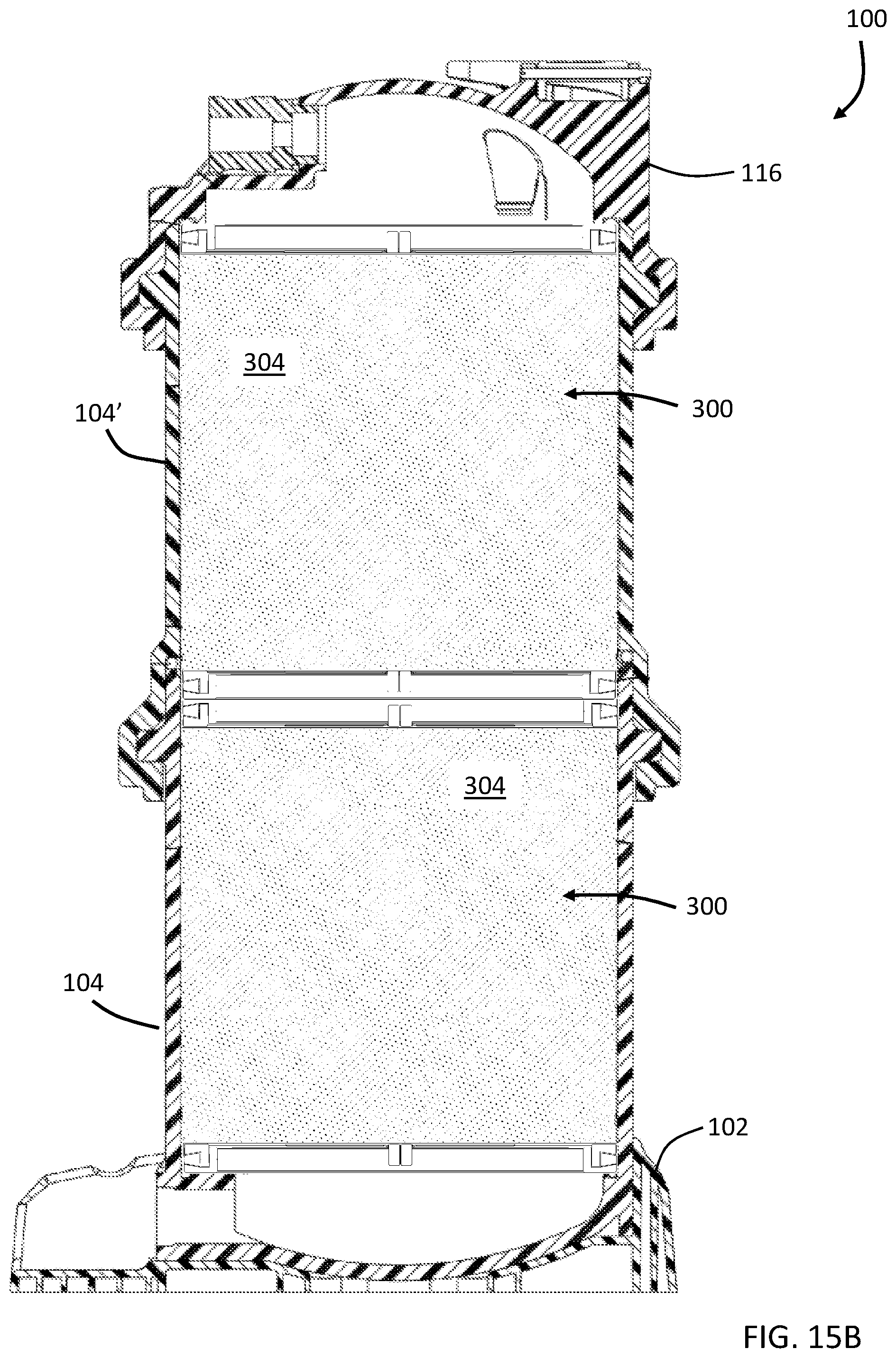 Patent US12318719 Figure 16 – Fluid purification device