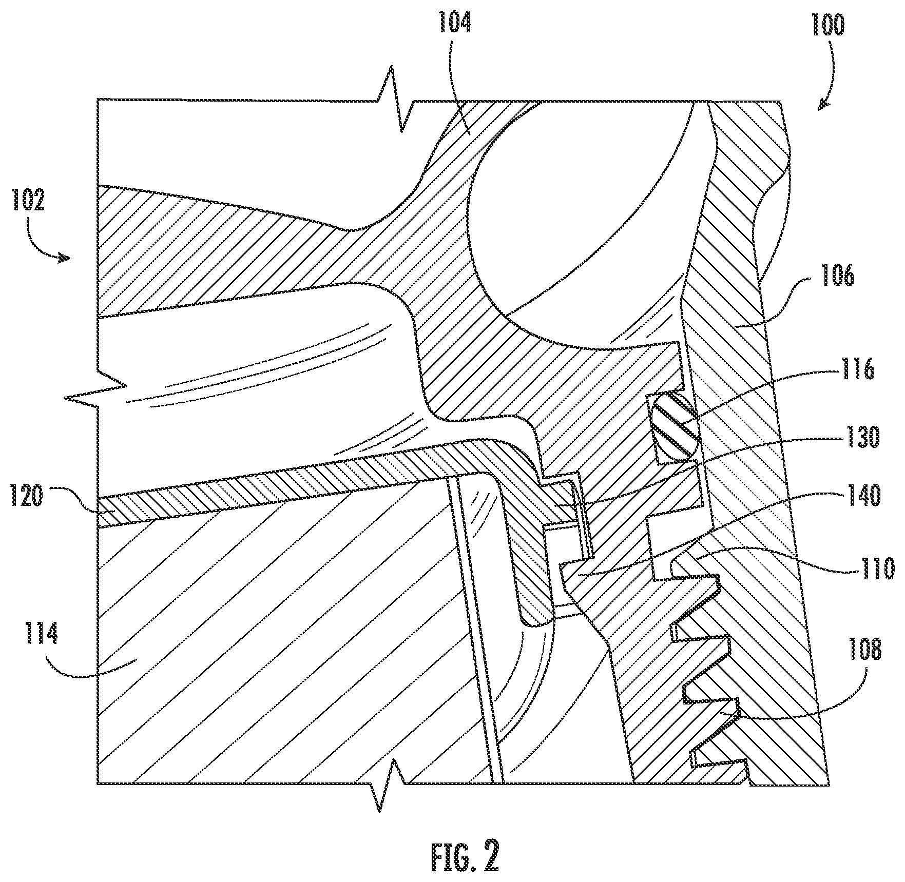 Patent US12318721 Figure 2 – Self-assisting element removal features for a filtration system