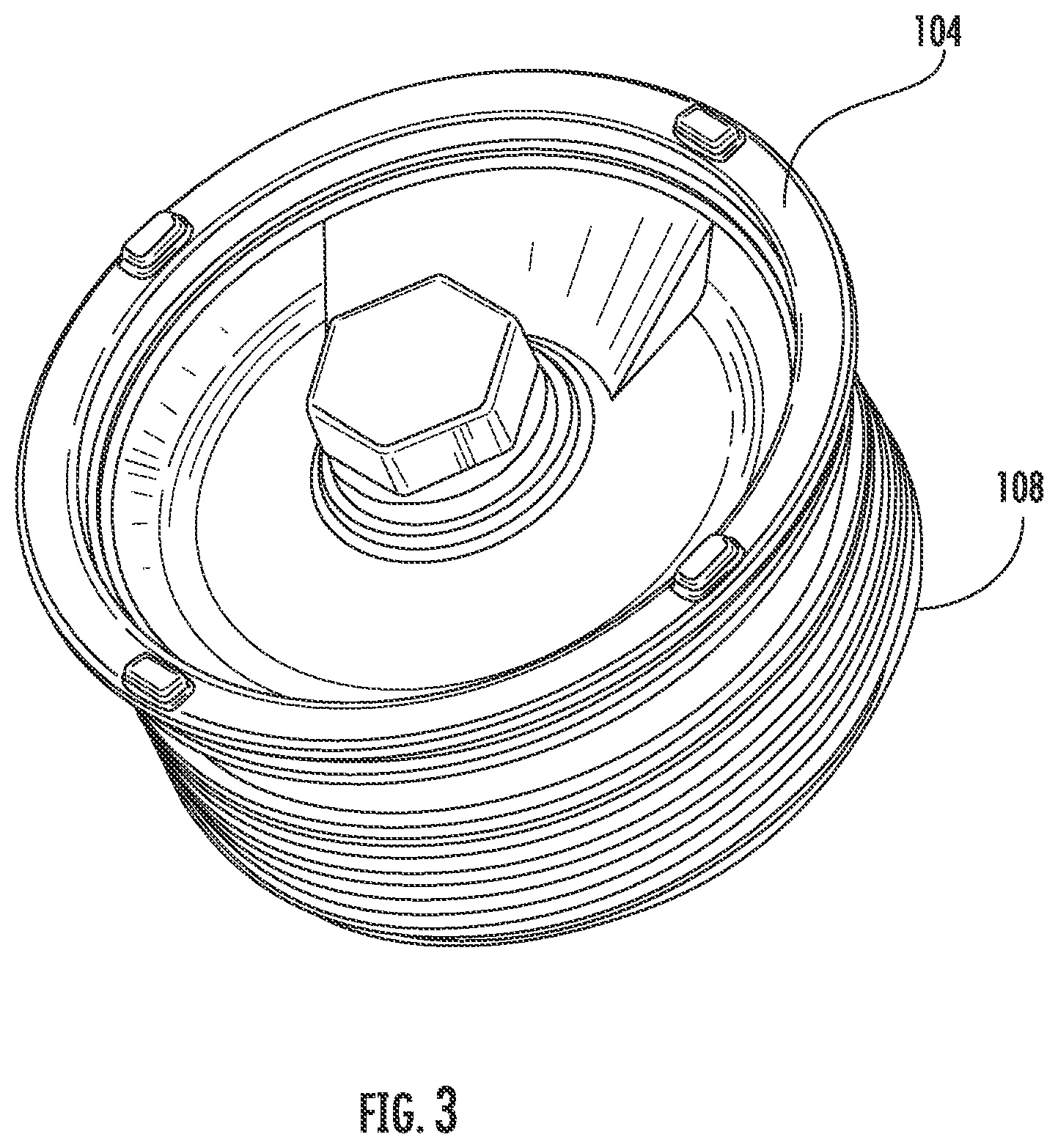 Patent US12318721 Figure 3 – Self-assisting element removal features for a filtration system