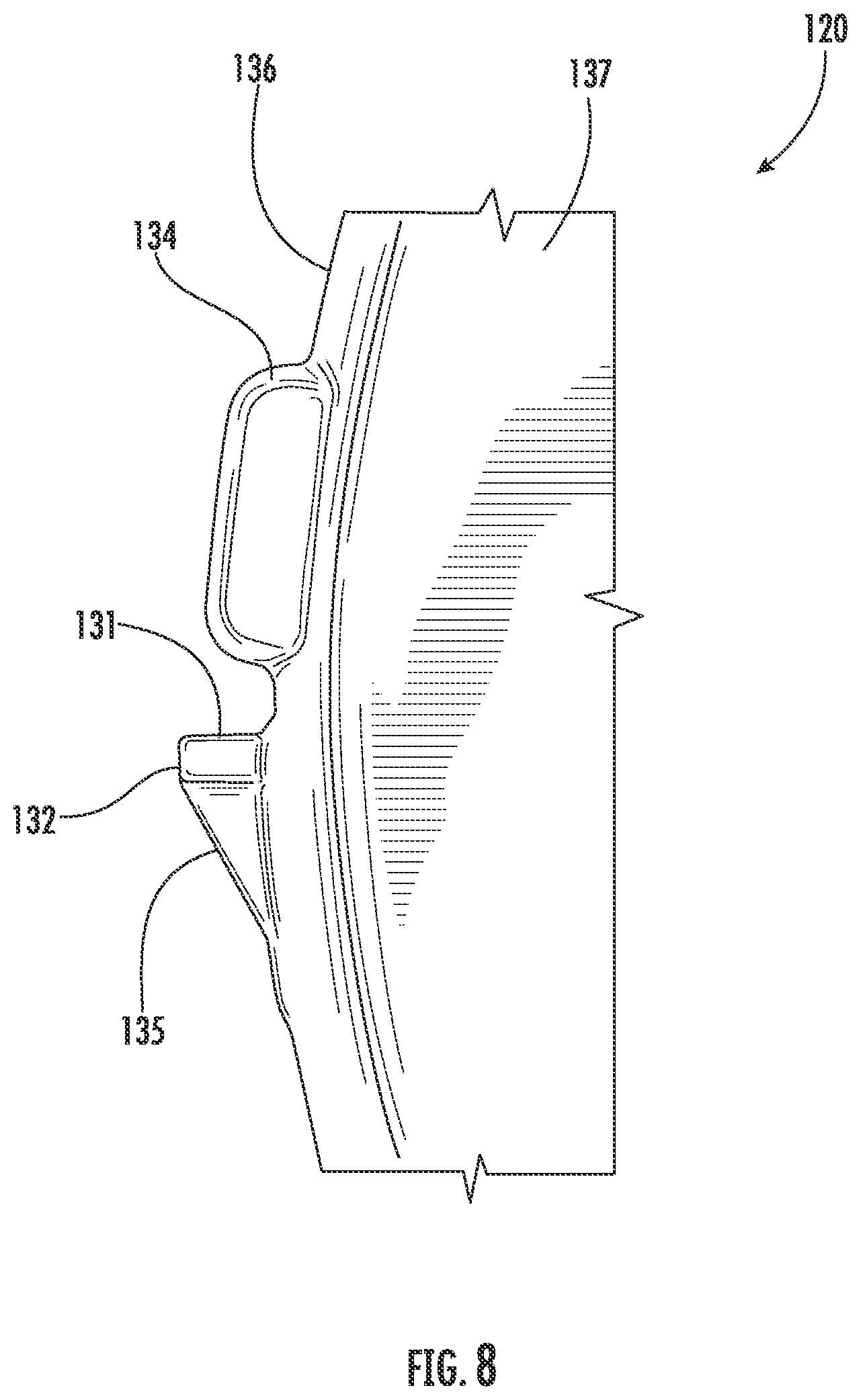Patent US12318721 Figure 8 – Self-assisting element removal features for a filtration system