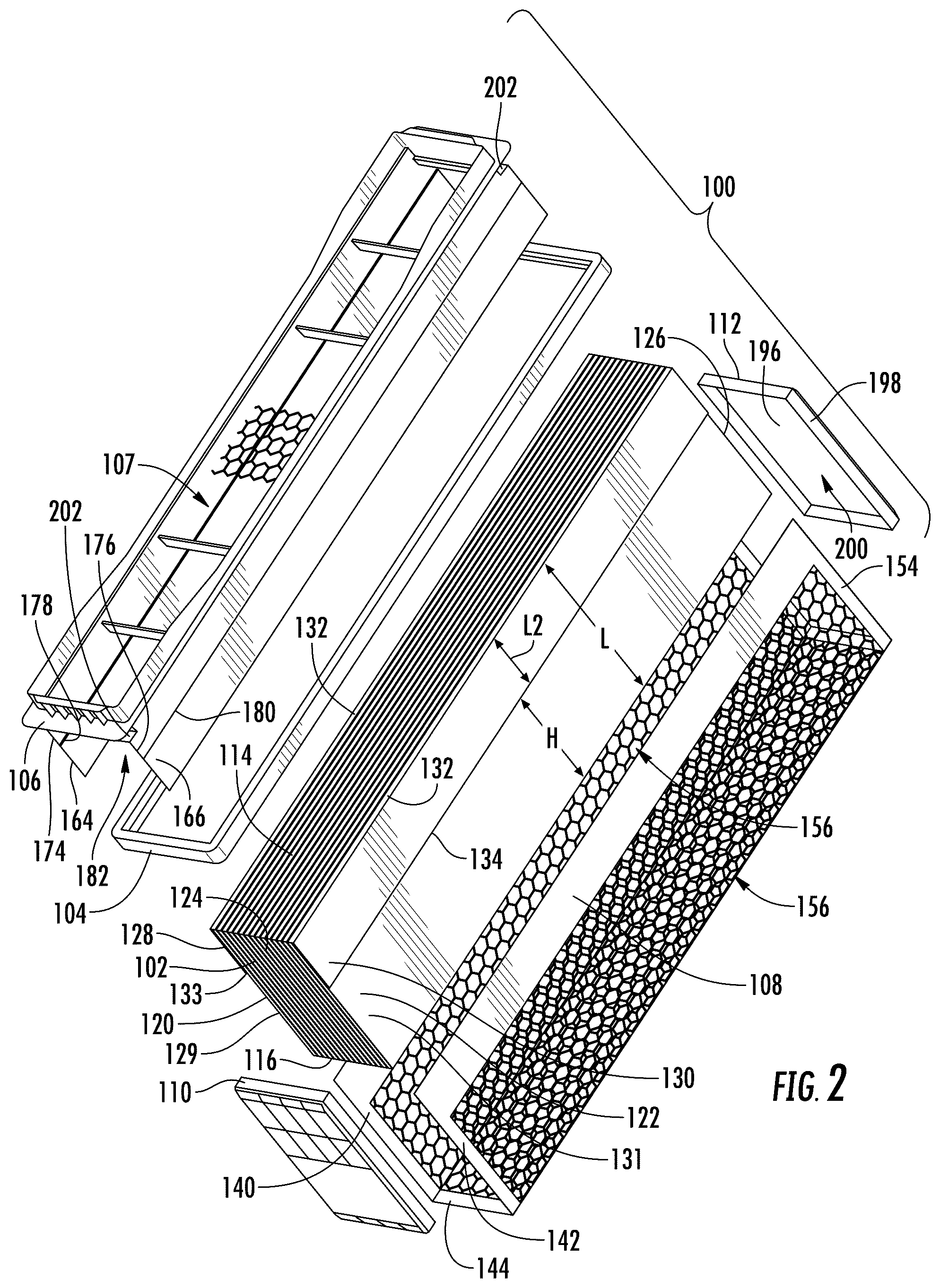 Patent US12318723 Figure 2 – Filter frame with foldable sealing flap