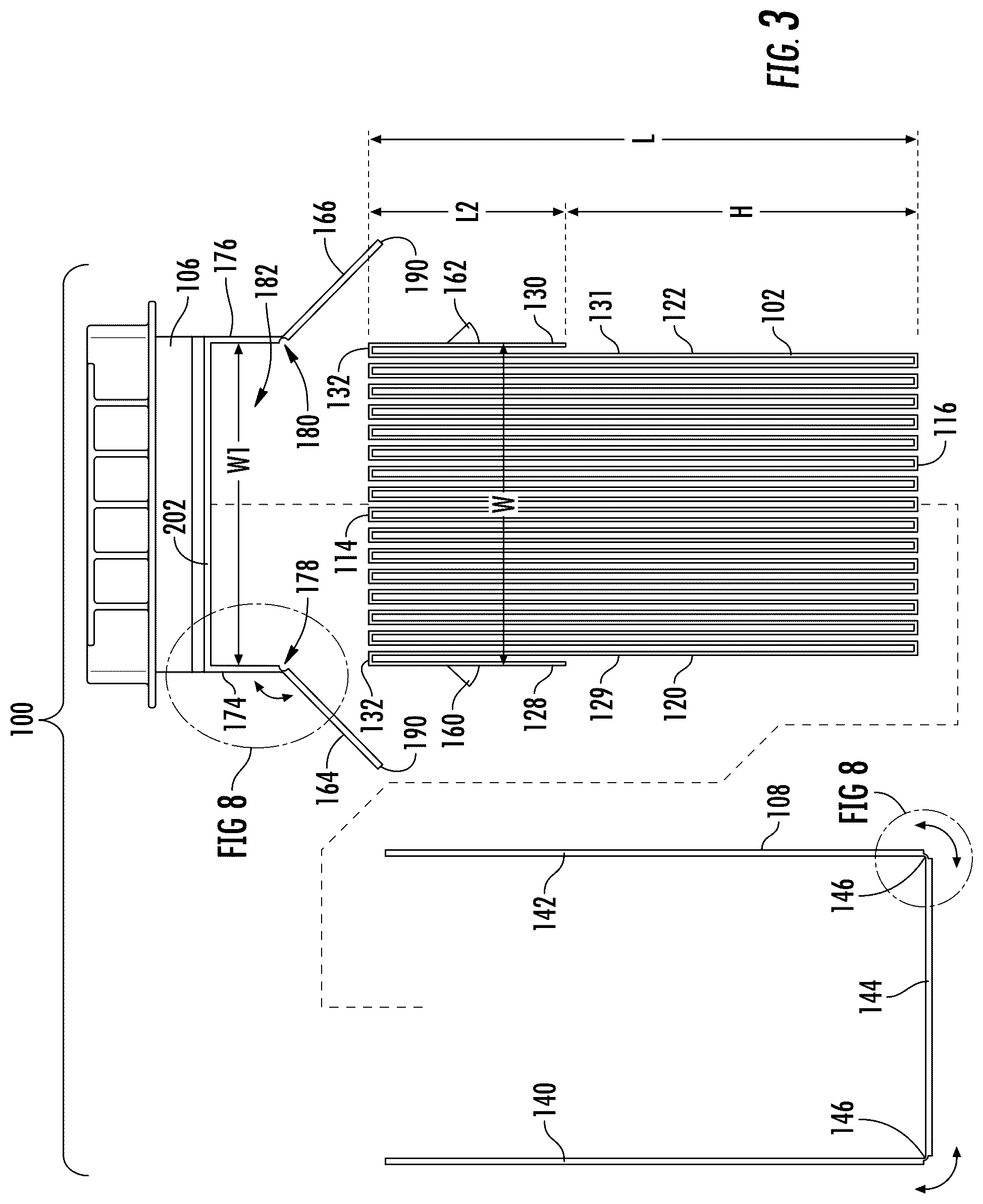 Patent US12318723 Figure 3 – Filter frame with foldable sealing flap