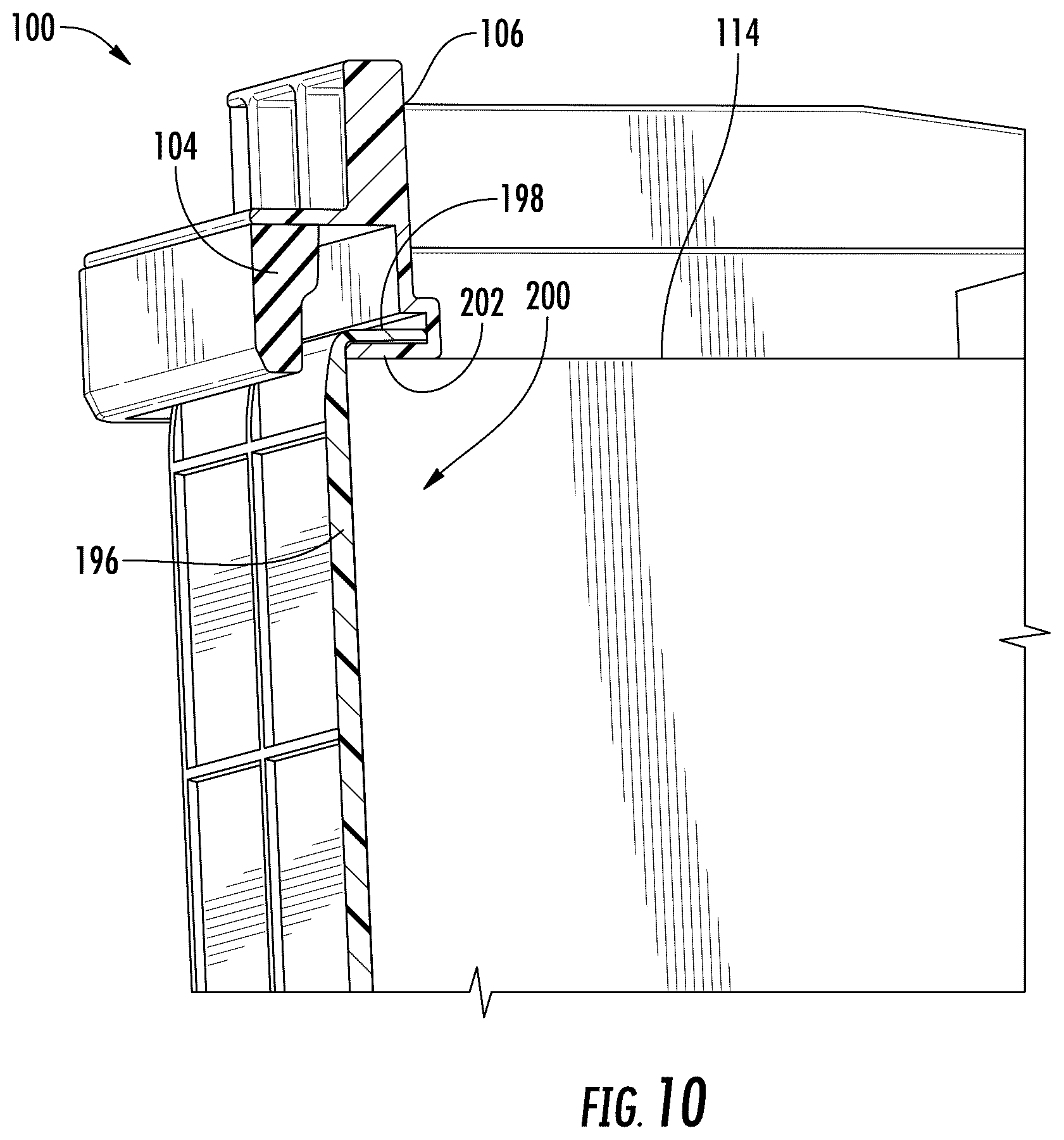 Patent US12318723 Figure 10 – Filter frame with foldable sealing flap