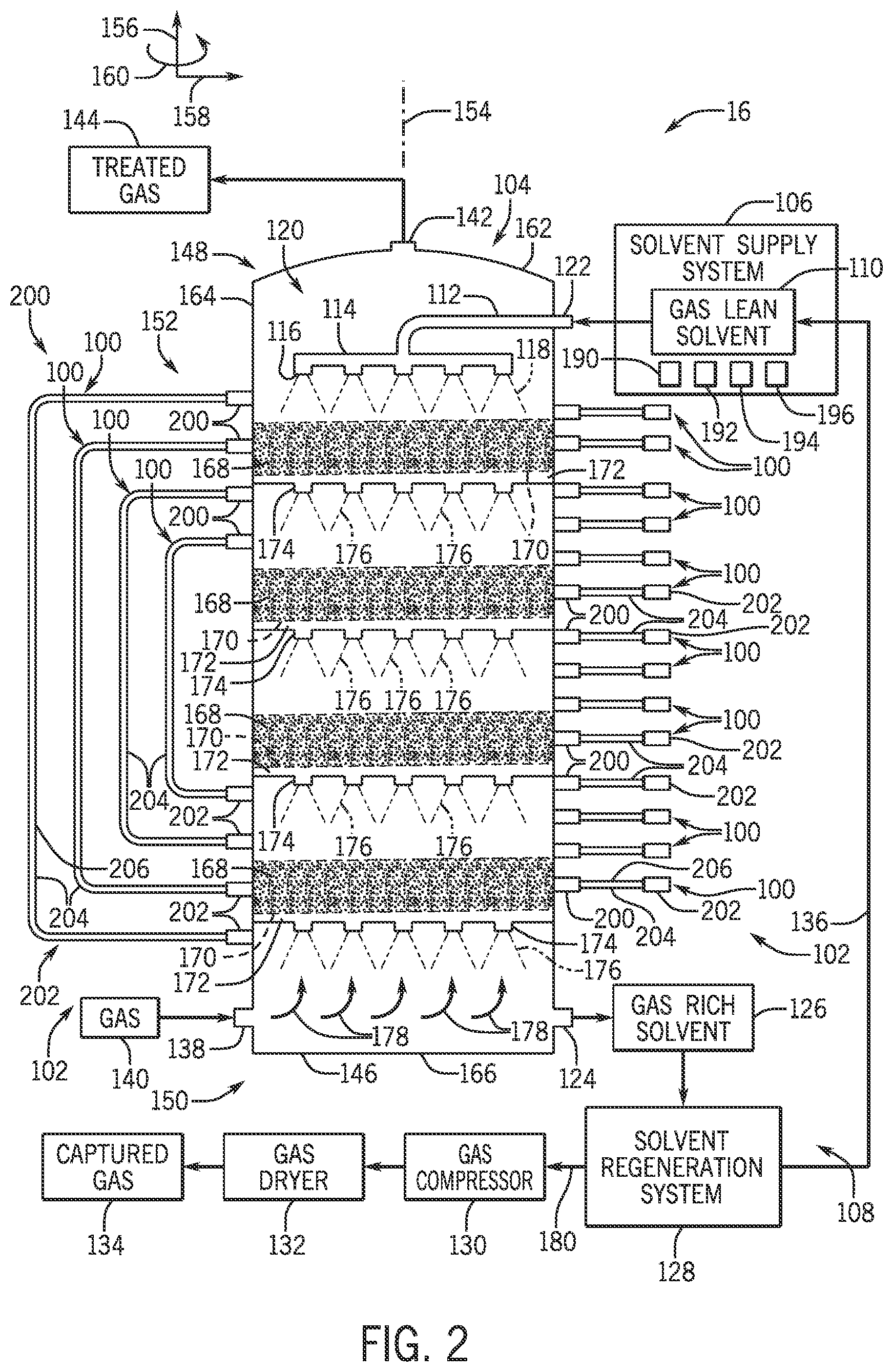 Patent US12318727 Figure 2 – System and method for controlling a temperature in an absorber