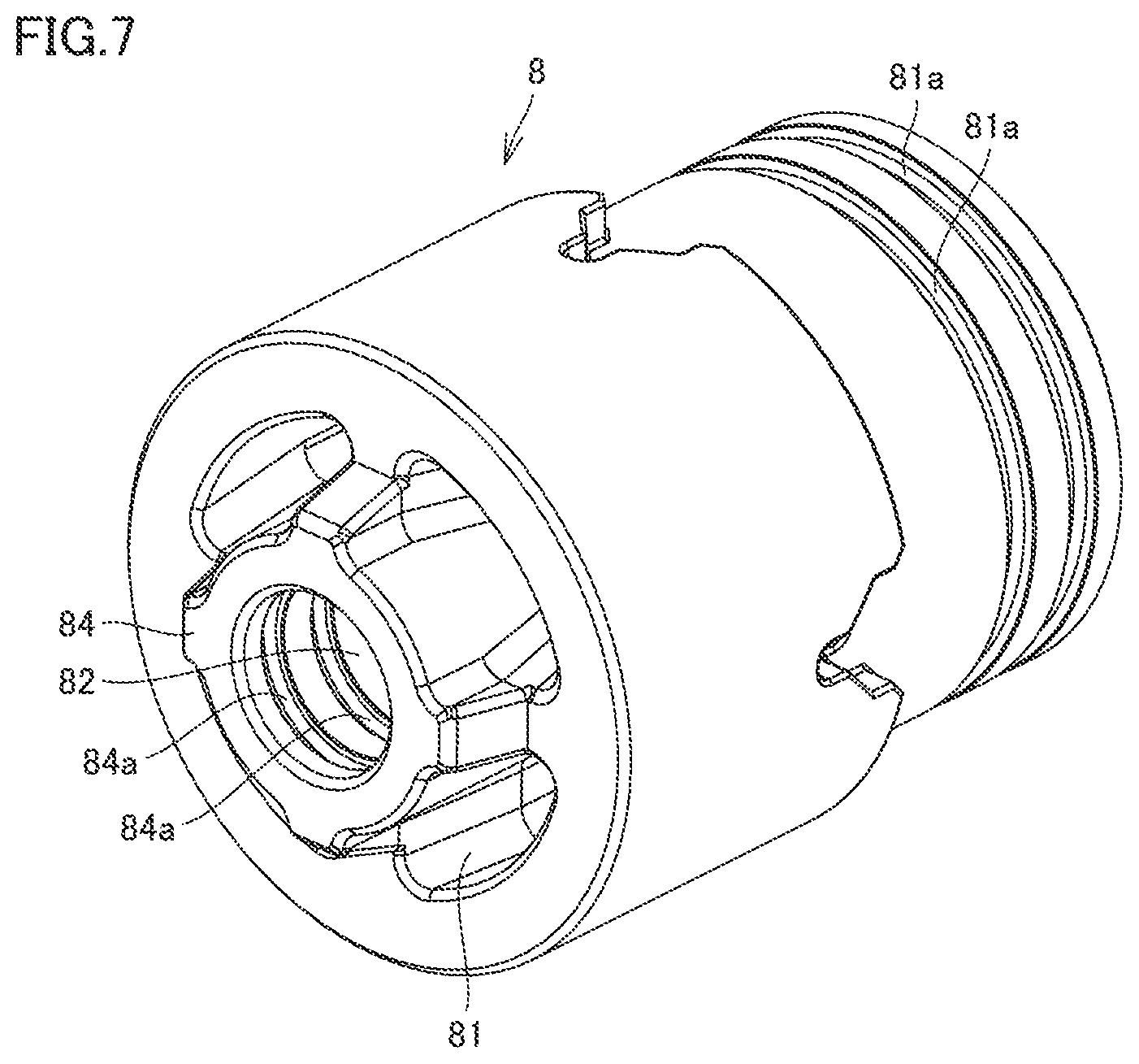 Patent US12318732 Figure 7 – Hollow fiber membrane module