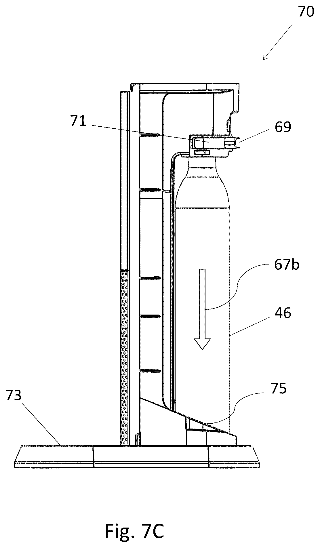 Patent US12318739 Figure 16 – Carbonation machine and a gas canister for a carbonation machine