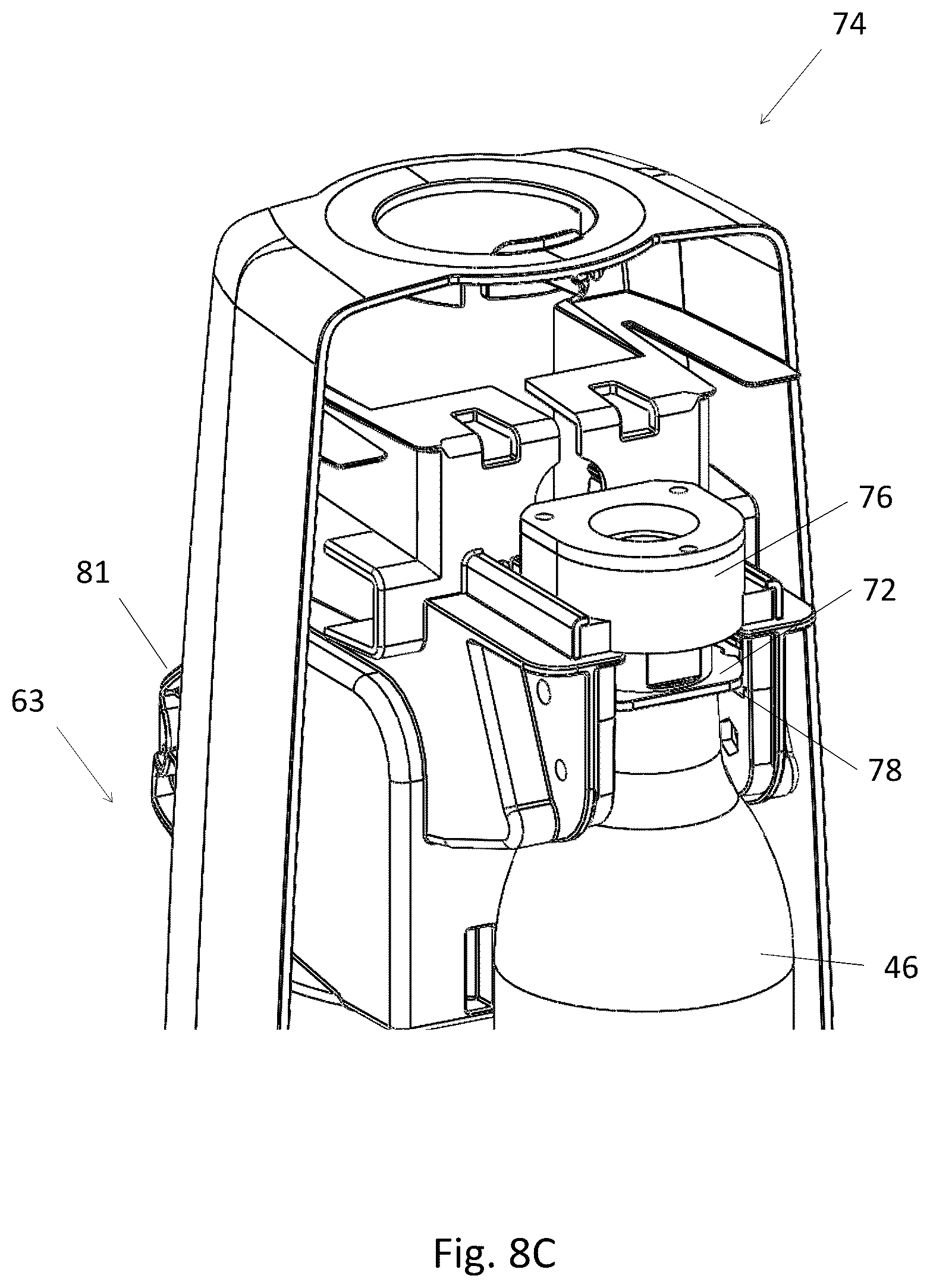 Patent US12318739 Figure 19 – Carbonation machine and a gas canister for a carbonation machine