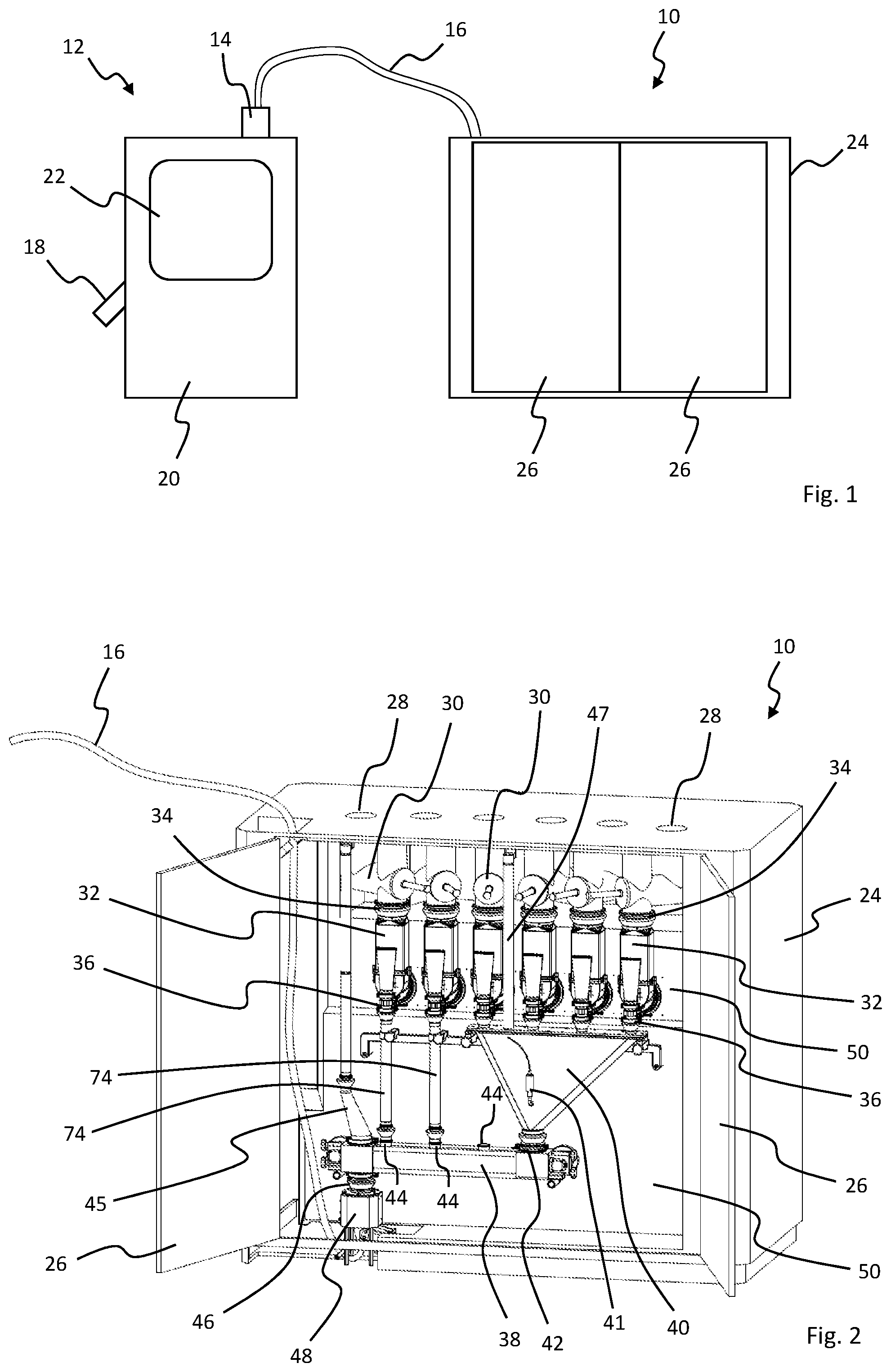 Patent US12318743 Figure 1 – Powder blender for a system for continuous processing of powder products