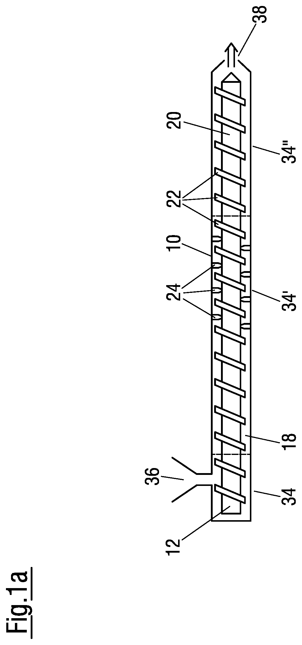 Patent US12318744 Figure 1 – Asymmetrical three-blade screw-type shaft for a mixing and kneading machine
