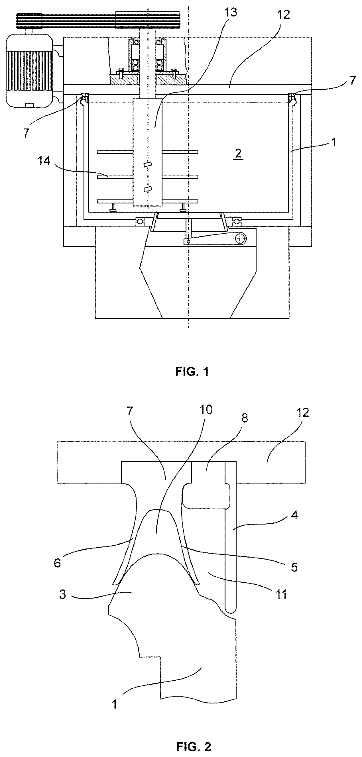 Patent US12318746 Figure 1 – Mixing device comprising a seal