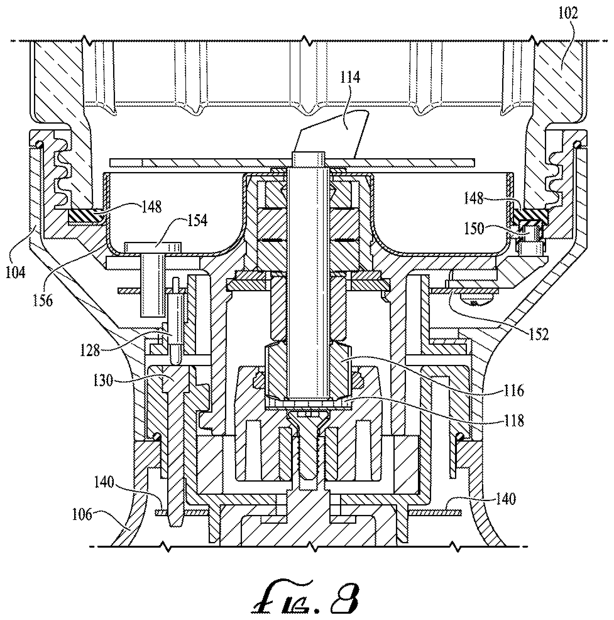 Patent US12318747 Figure 7 – Blender apparatus with safety interlock system
