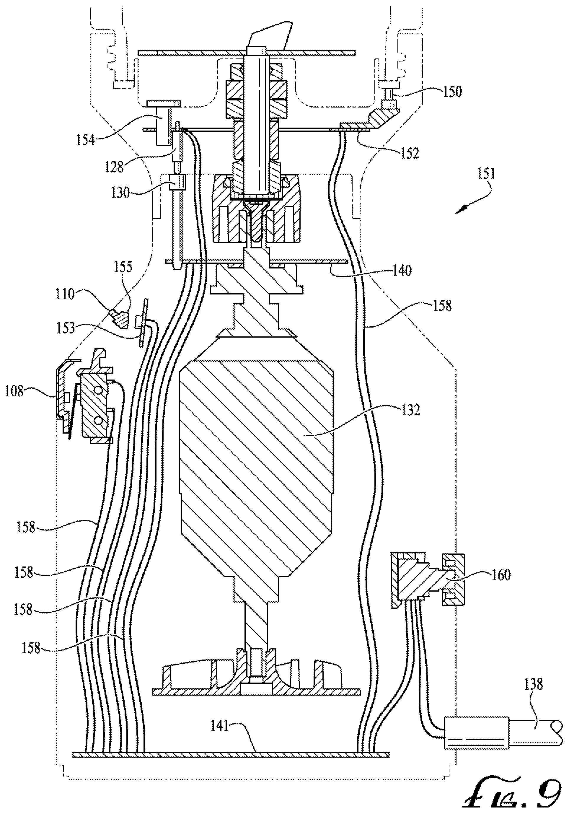 Patent US12318747 Figure 8 – Blender apparatus with safety interlock system