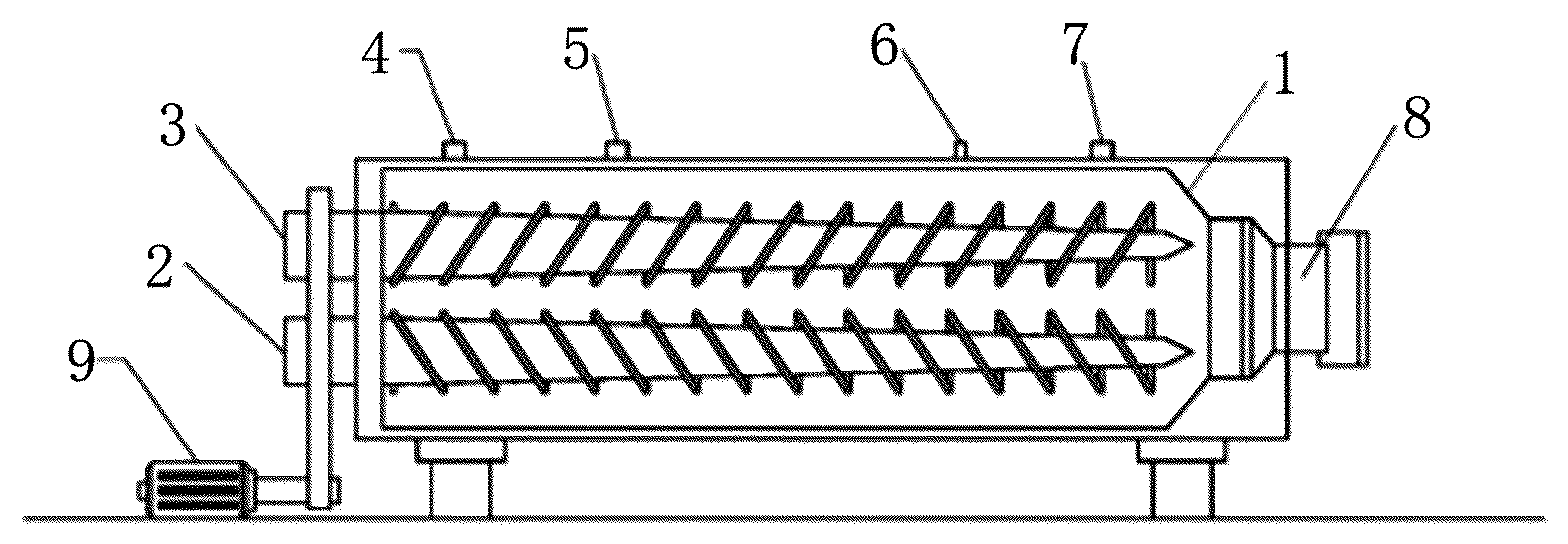 Patent US12318750 Figure 1 – Continuous production device for organophosphorus nitrile-catalyzed high-molecular-weight polysiloxane