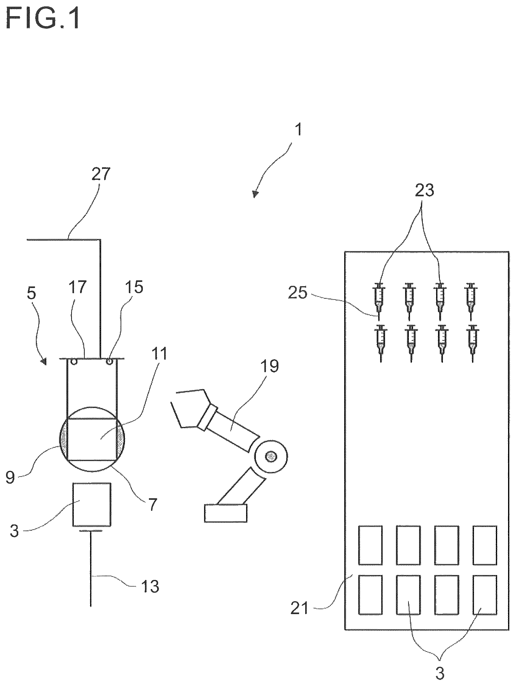 Patent US12318771 Figure 1 – System for processing liquid and/or solid compounds