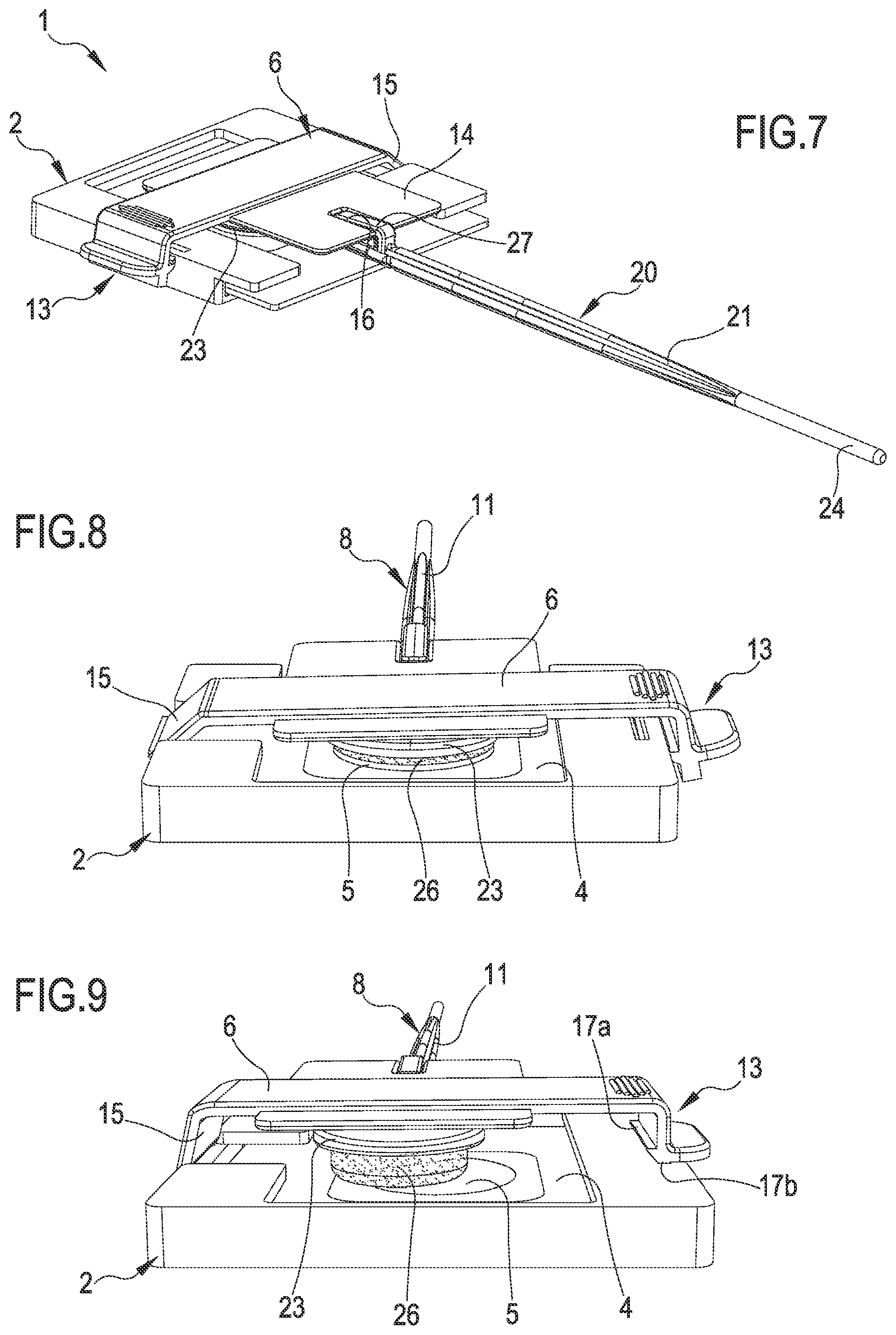 Patent US12318781 Figure 4 – Device for collecting, transferring, and storing samples of a biological and/or chemical material