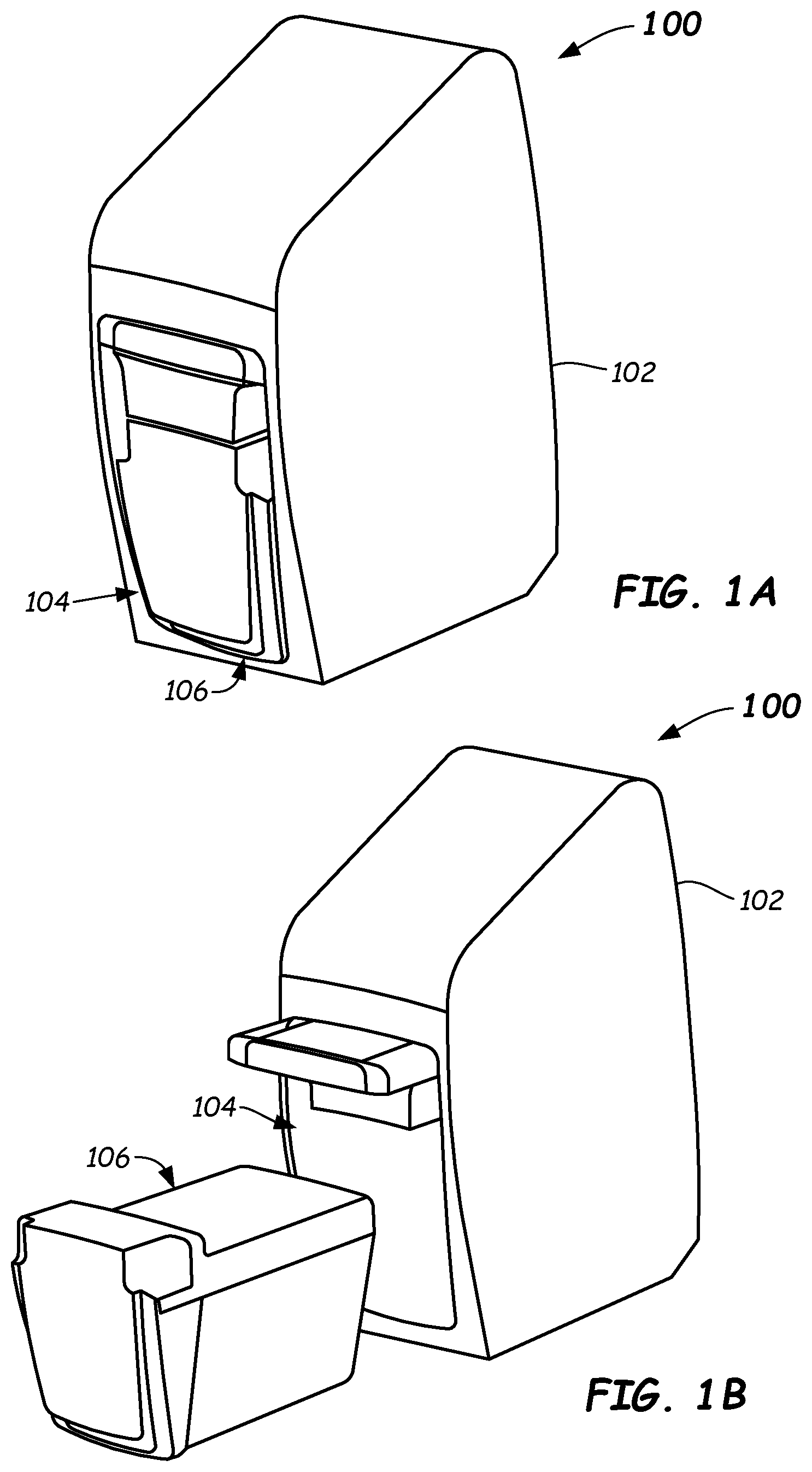 Patent US12318784 Figure 1 – Fitment devices, reagent cartridges, and methods thereof