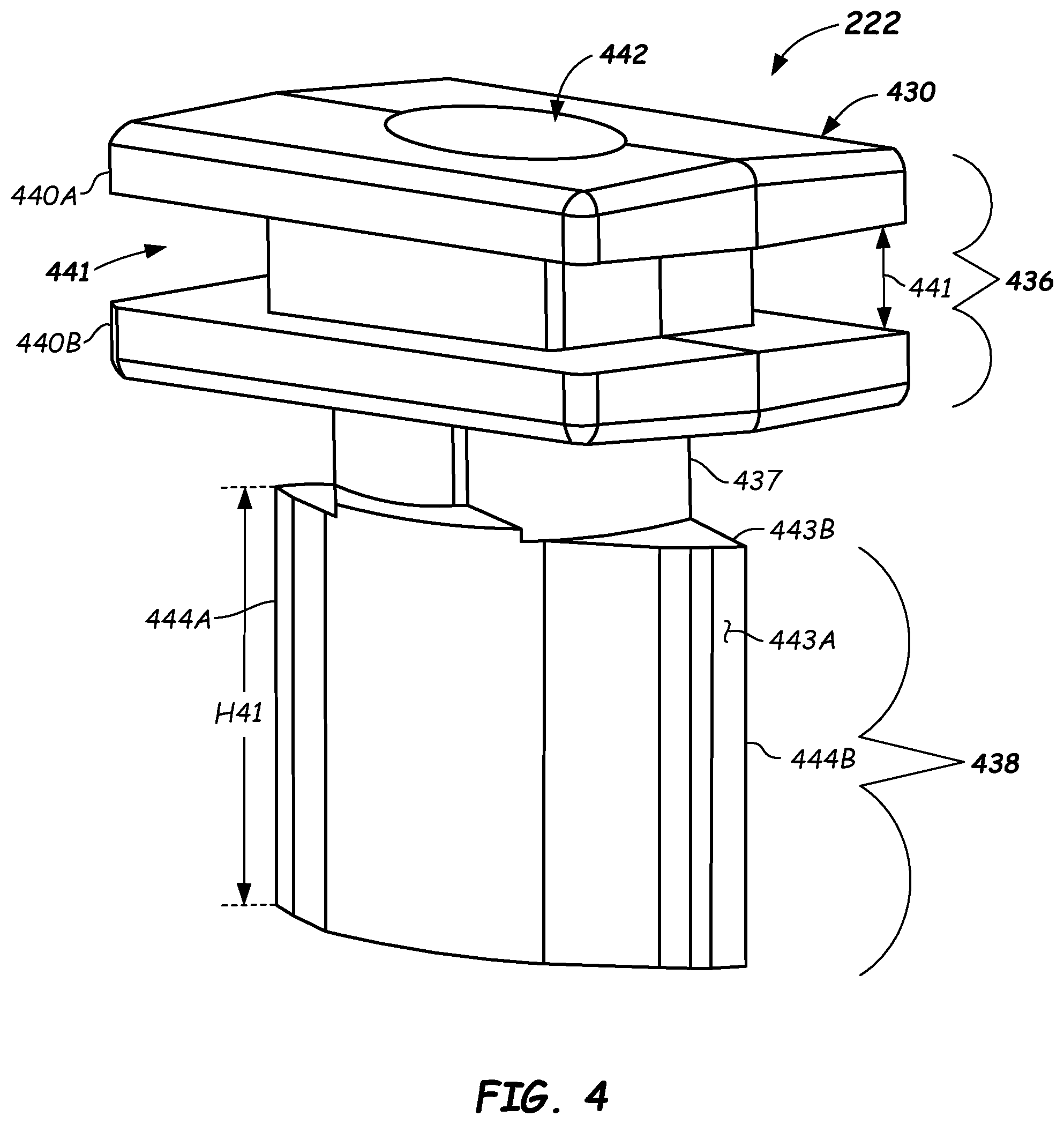 Patent US12318784 Figure 4 – Fitment devices, reagent cartridges, and methods thereof