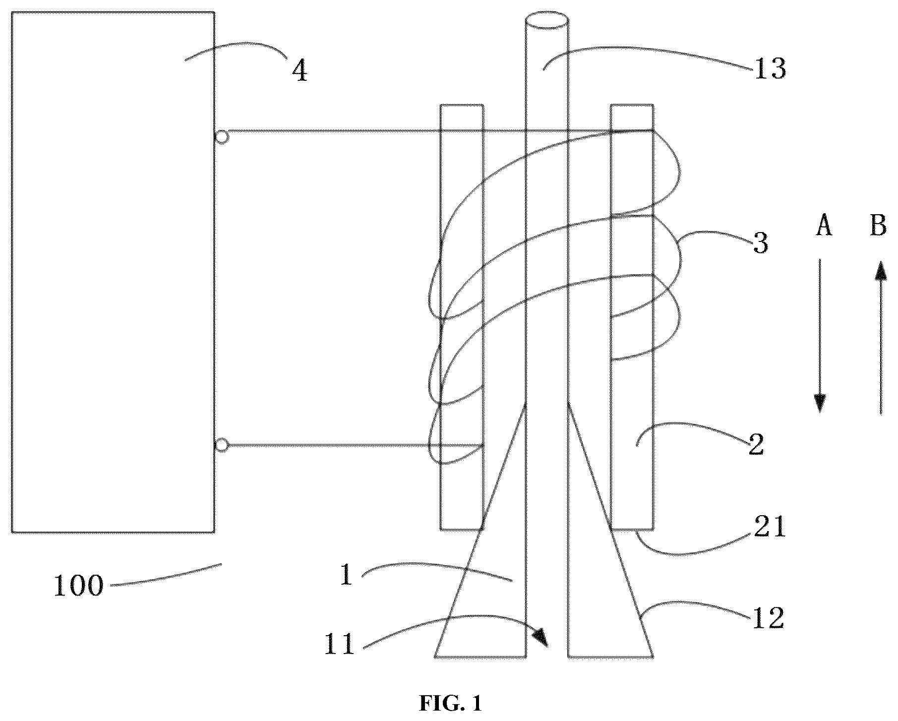 Patent US12318792 — Nozzle device for plant protection unmanned aerial vehicle and droplet diameter control method thereof — Figure 1