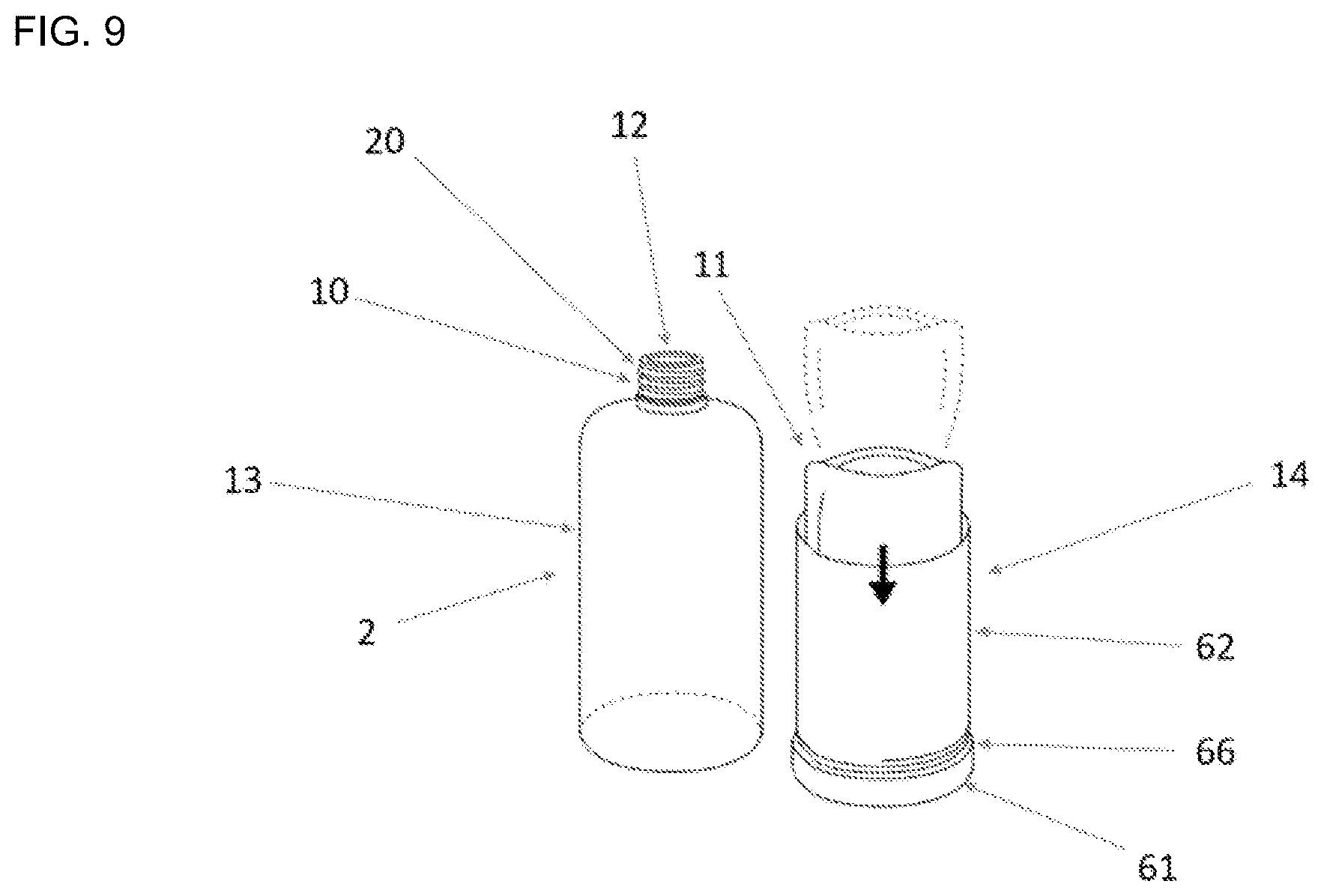Patent US12318793 Figure 5 – Assembly comprising a liquid dispenser and a support element