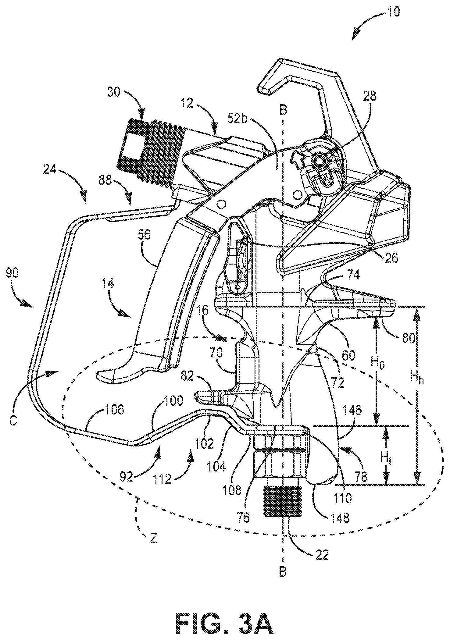 Patent US12318795 Figure 4 – Spray gun for spraying paints and other coatings