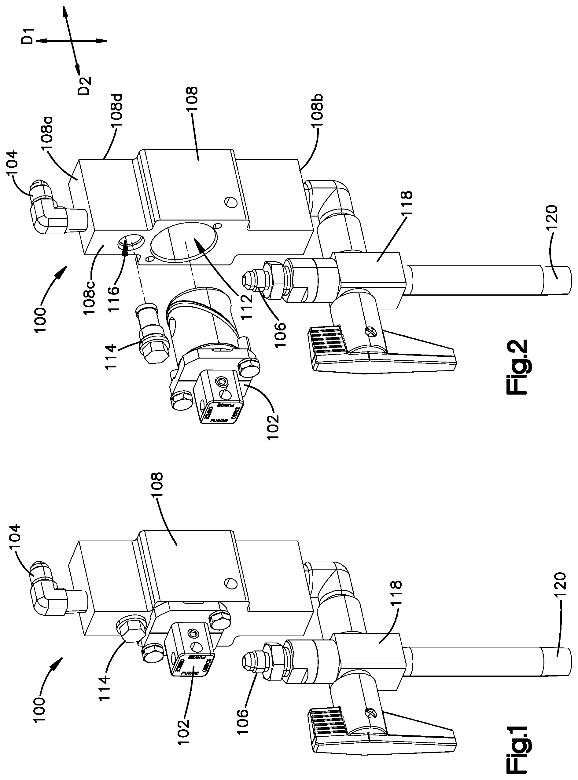 Patent US12318796 Figure 1 – Self flushing flow restrictor for a fluid dispensing system