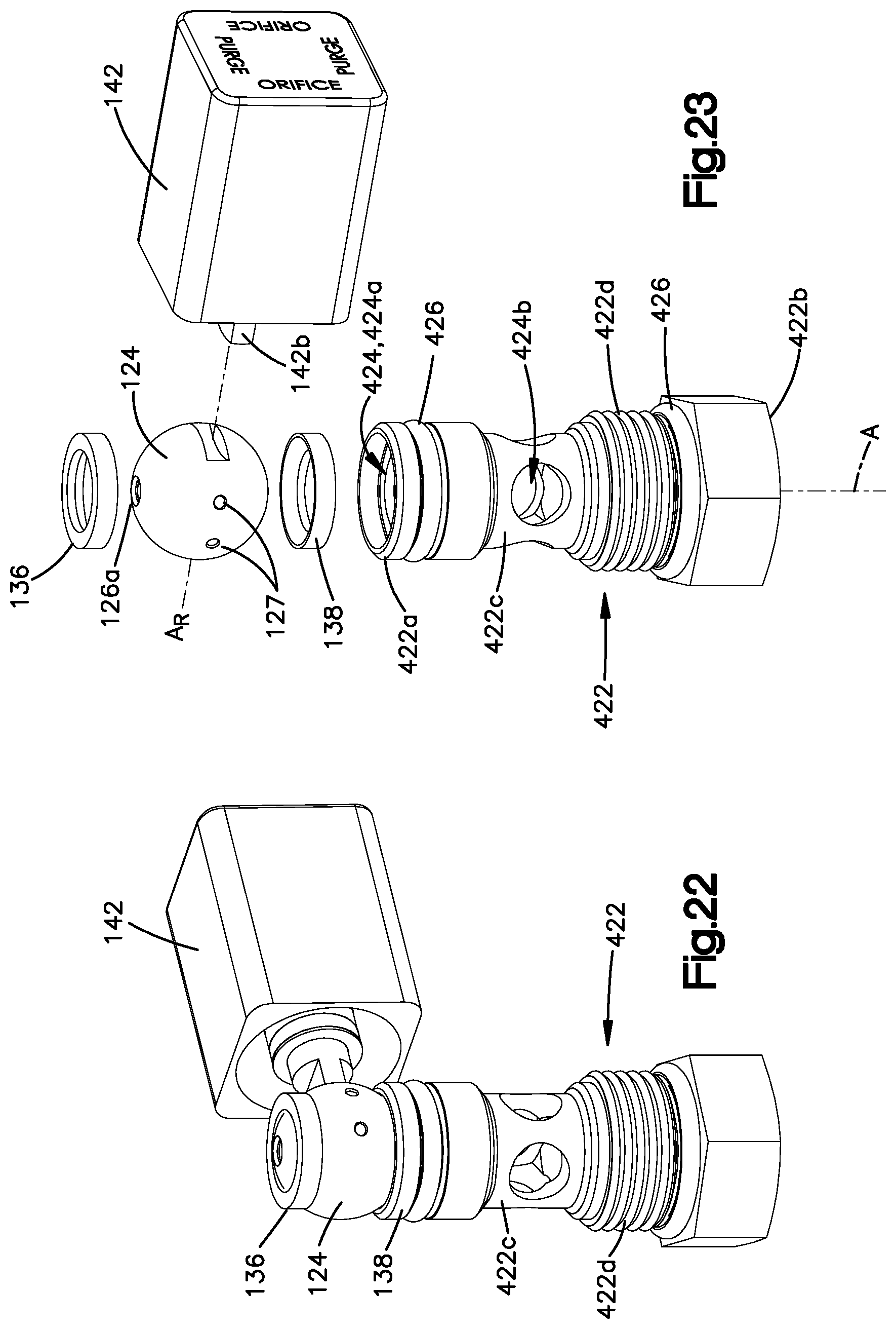 Patent US12318796 Figure 13 – Self flushing flow restrictor for a fluid dispensing system