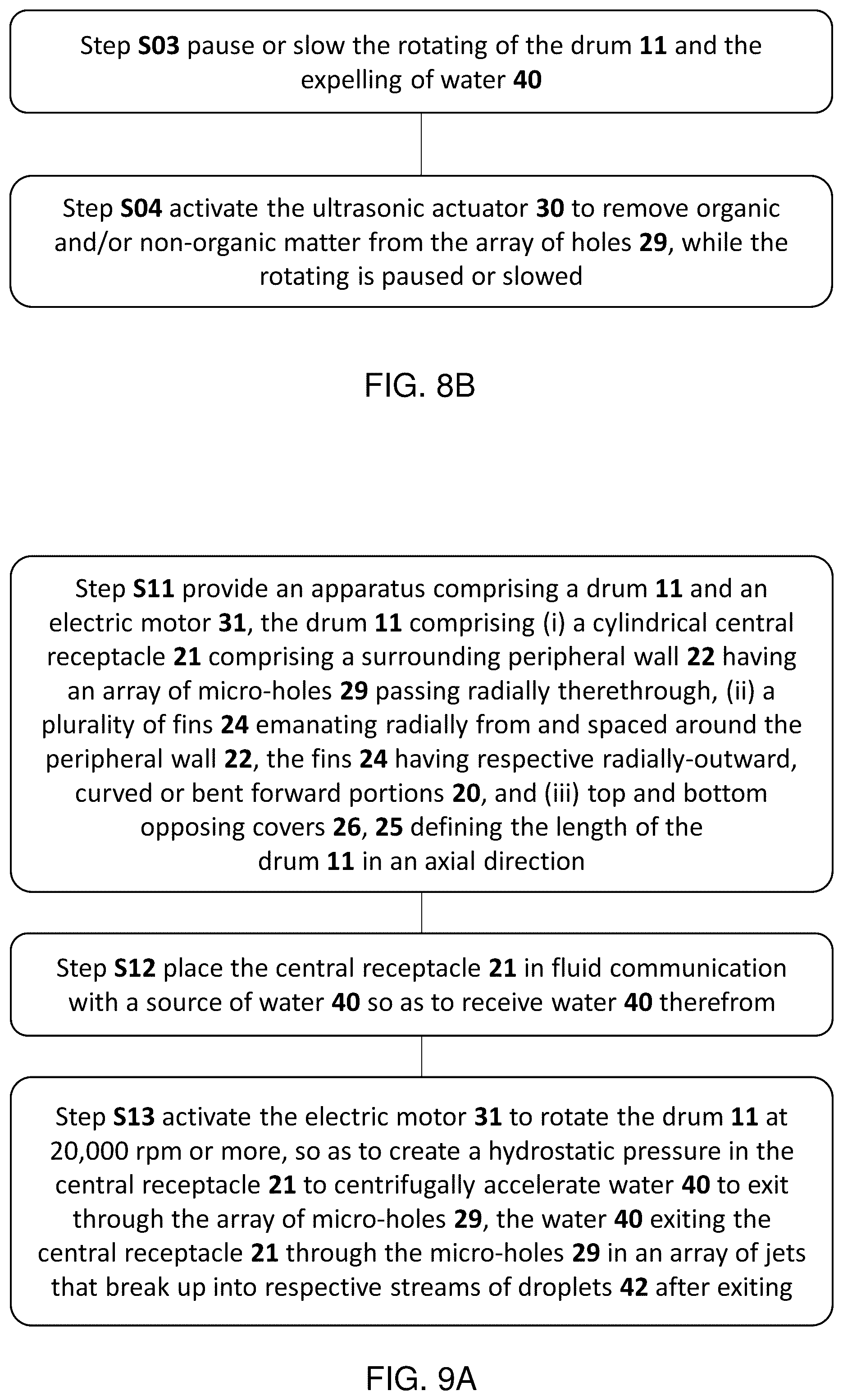 Patent US12318799 Figure 5 – Generation and spraying of microscopic water droplets