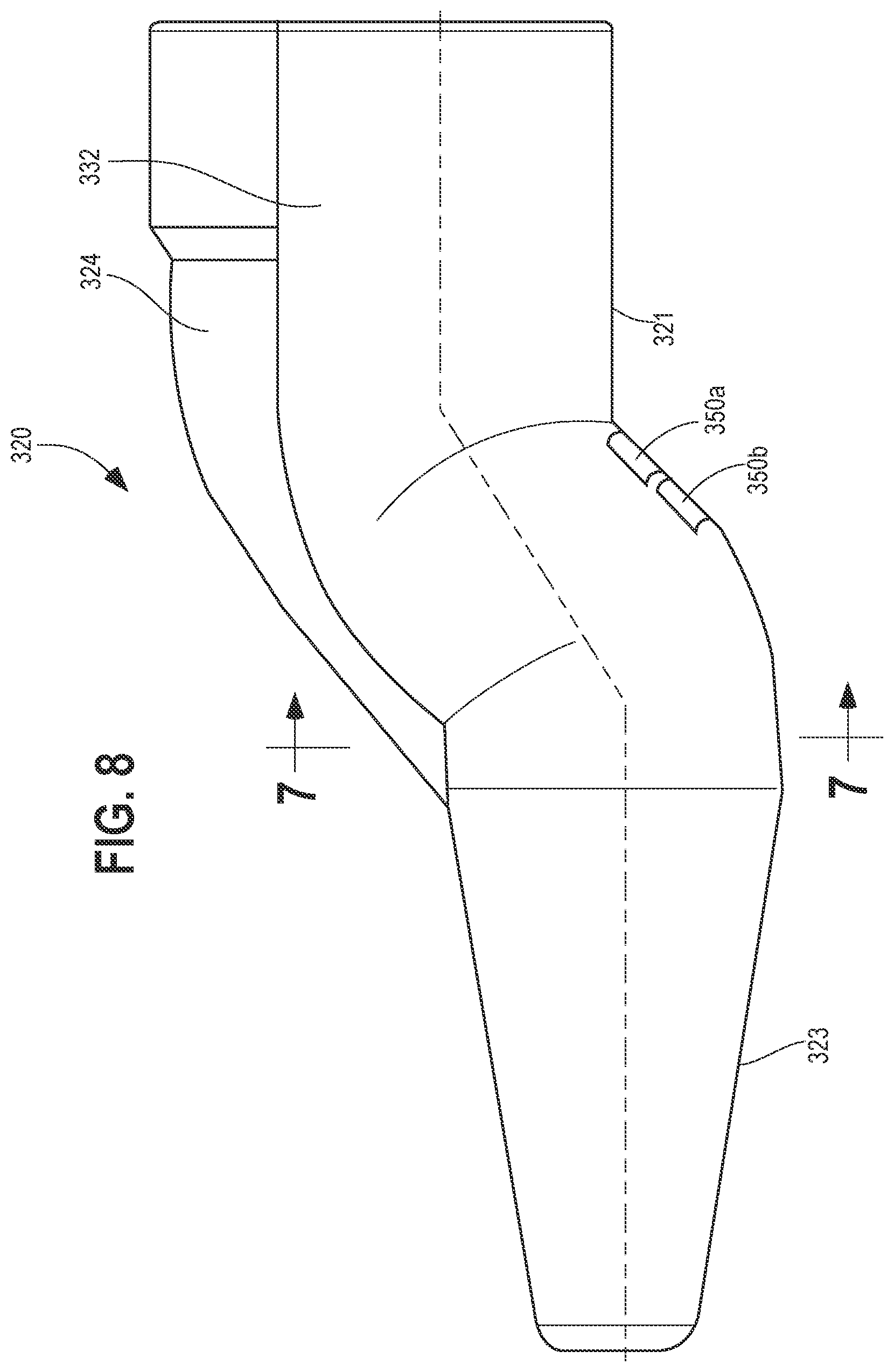 Patent US12318801 Figure 8 – Force-balancing spray nozzle devices
