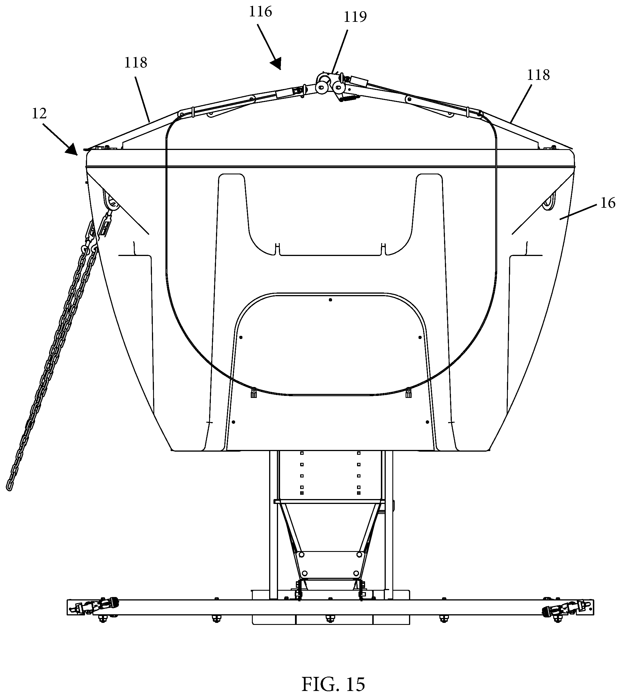 Patent US12318802 Figure 15 – Modular dual wall spreader with liquid storage tanks