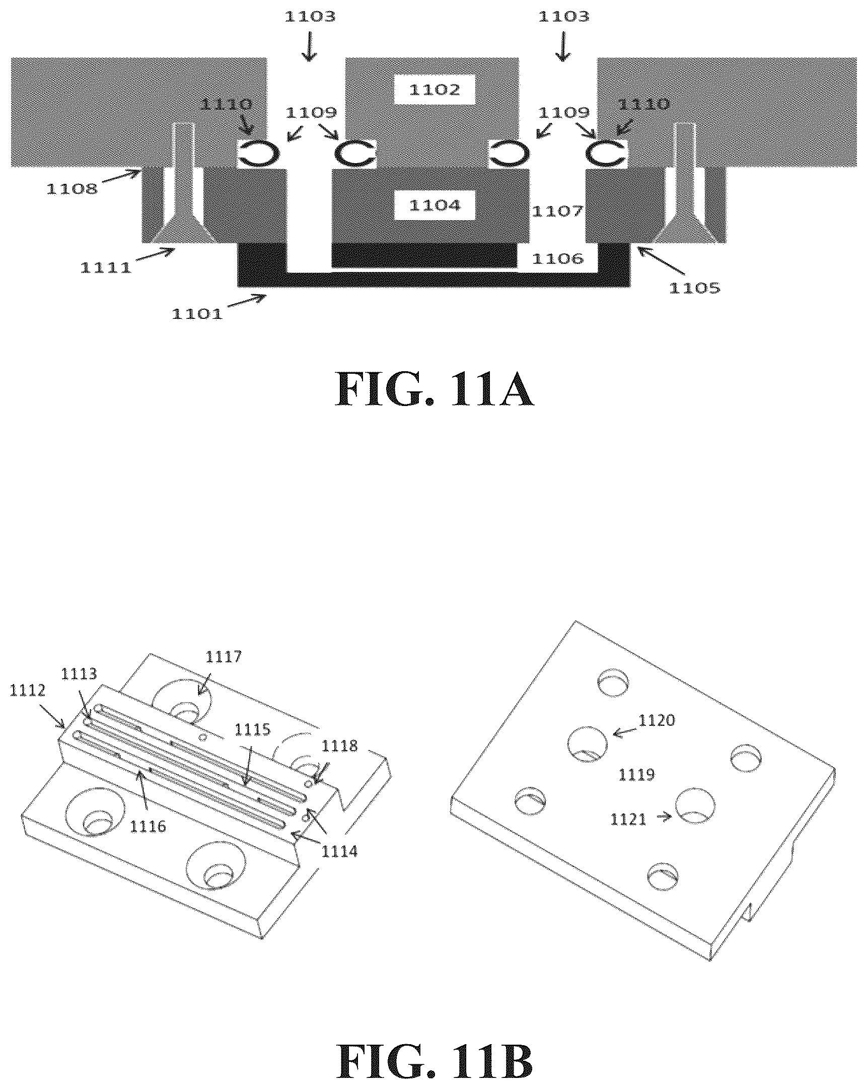 Patent US12318805 Figure 11 – Organic vapor jet print head with orthogonal delivery and exhaust channels