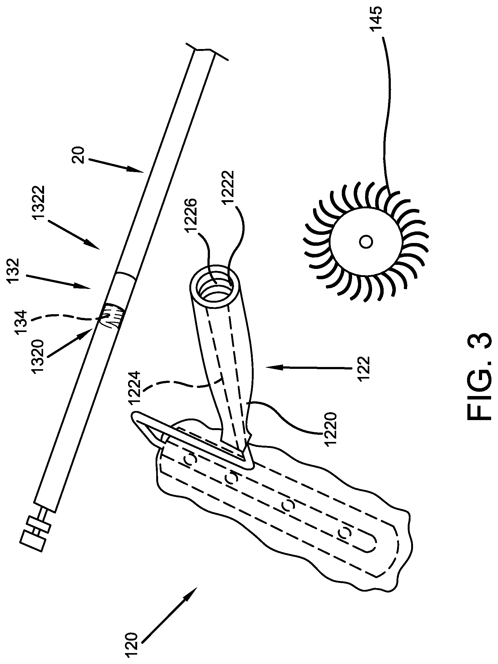 Patent US12318815 Figure 3 – Pressure washer wand cleaning attachment