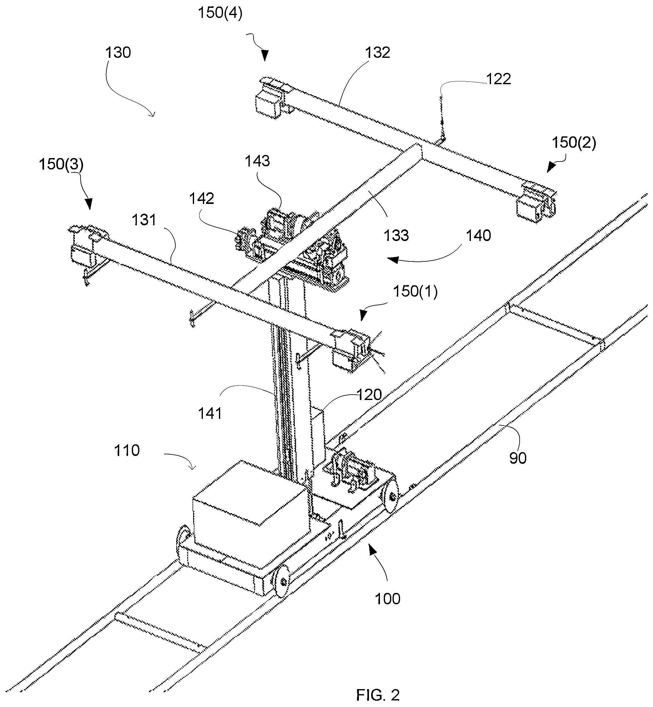 Patent US12318817 Figure 2 – Robotic trolly for moving a cleaning robot and a system that includes a cleaning robot and the robotic trolly