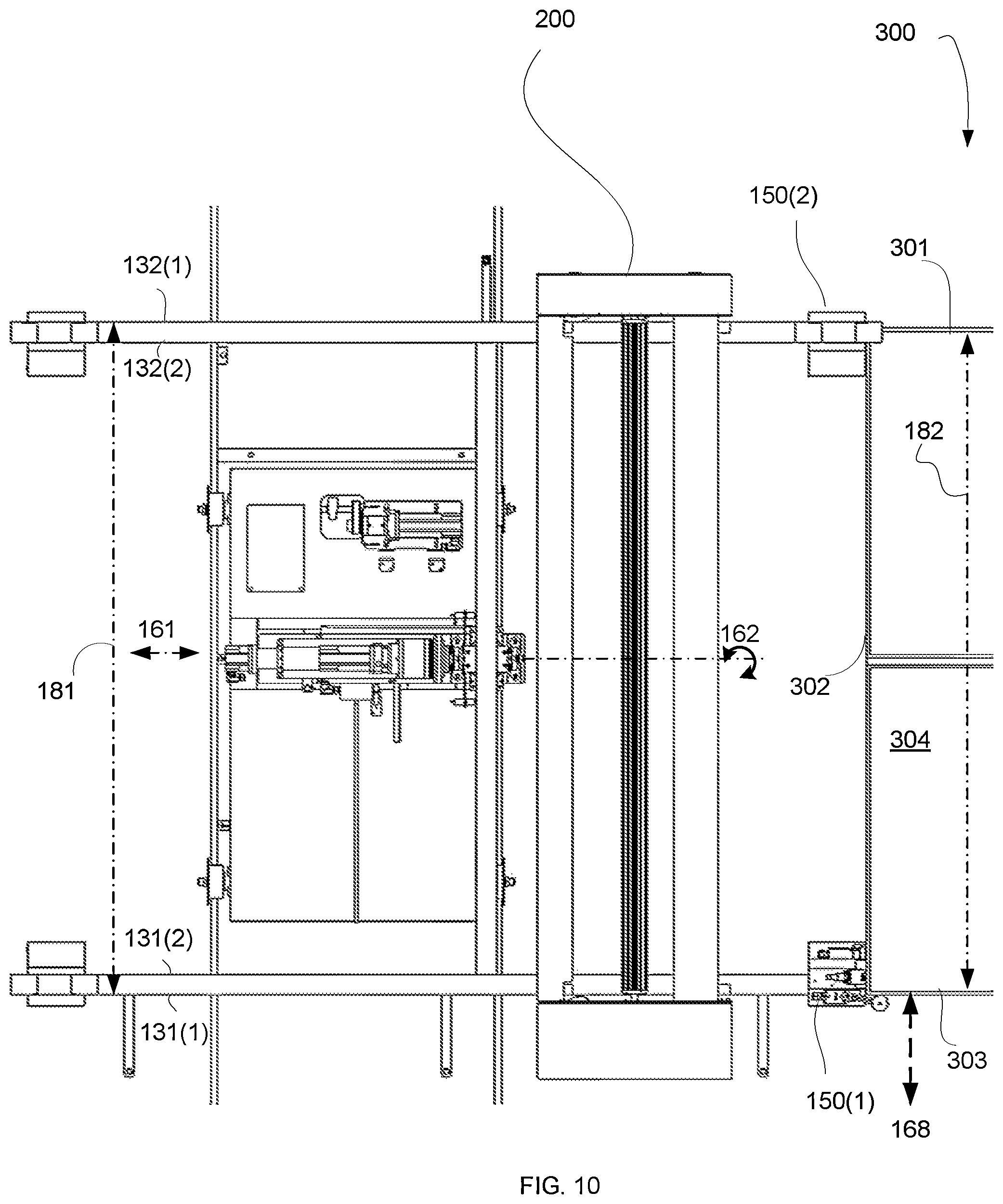 Patent US12318817 Figure 10 – Robotic trolly for moving a cleaning robot and a system that includes a cleaning robot and the robotic trolly