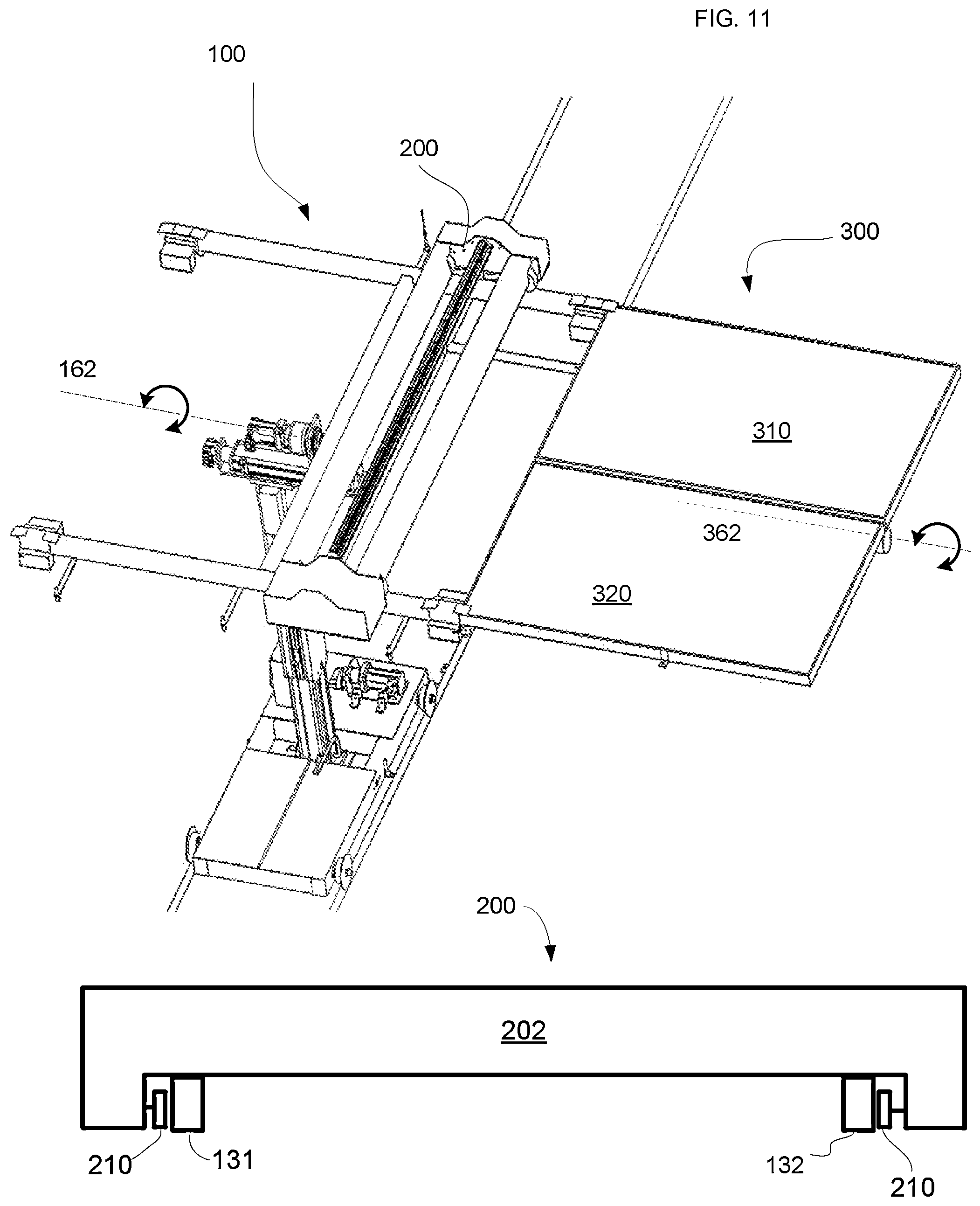 Patent US12318817 Figure 11 – Robotic trolly for moving a cleaning robot and a system that includes a cleaning robot and the robotic trolly